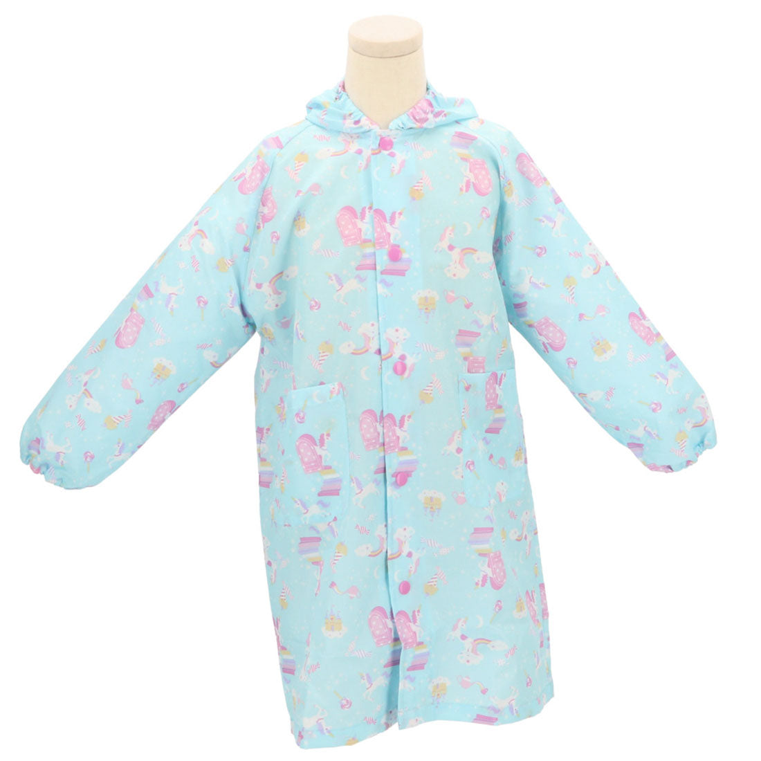 バックヤードファミリー BACKYARD FAMILY キッズ レインコート 女児 男児,6711805ユニコ.青