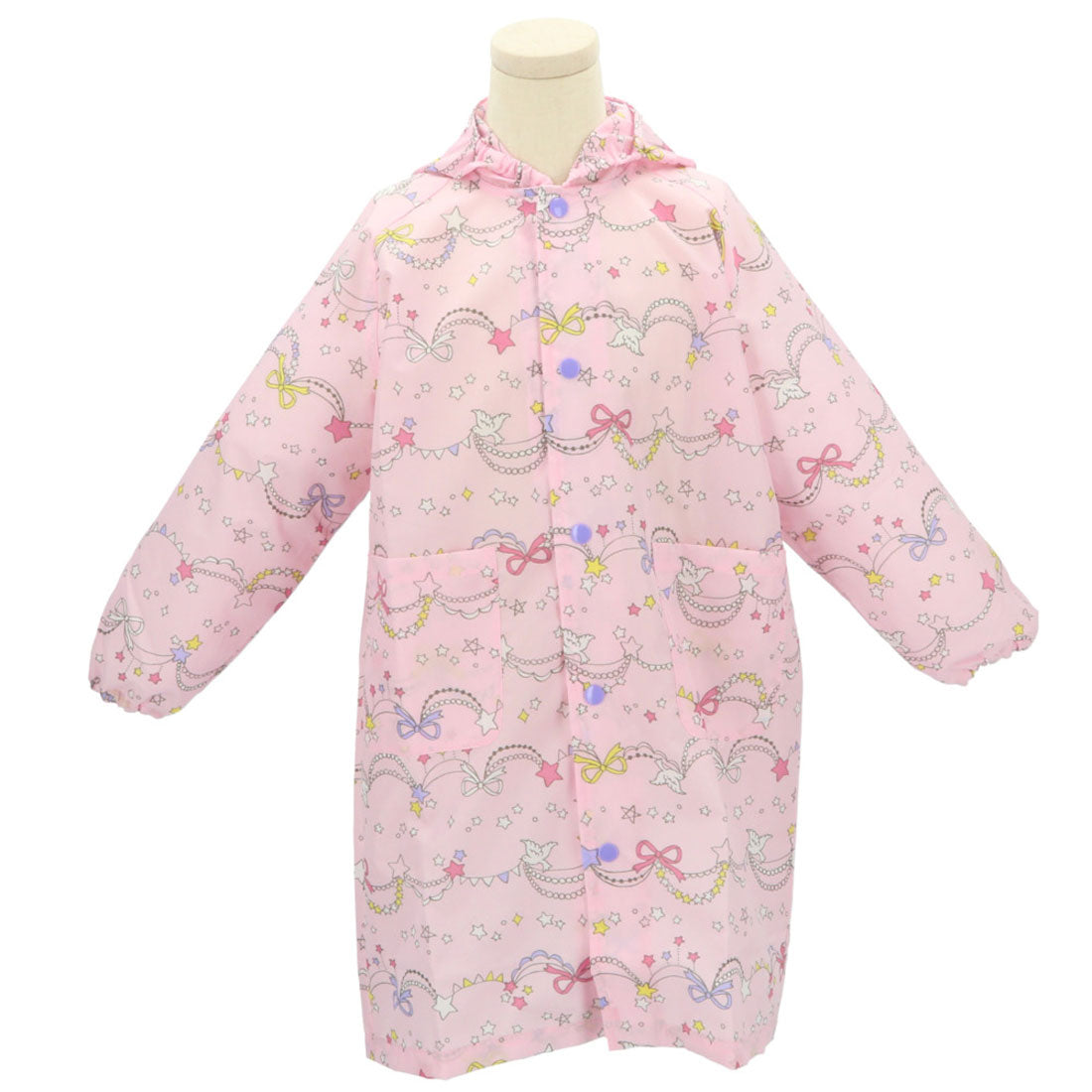 バックヤードファミリー BACKYARD FAMILY キッズ レインコート 女児 男児,8711803キラx2.桃