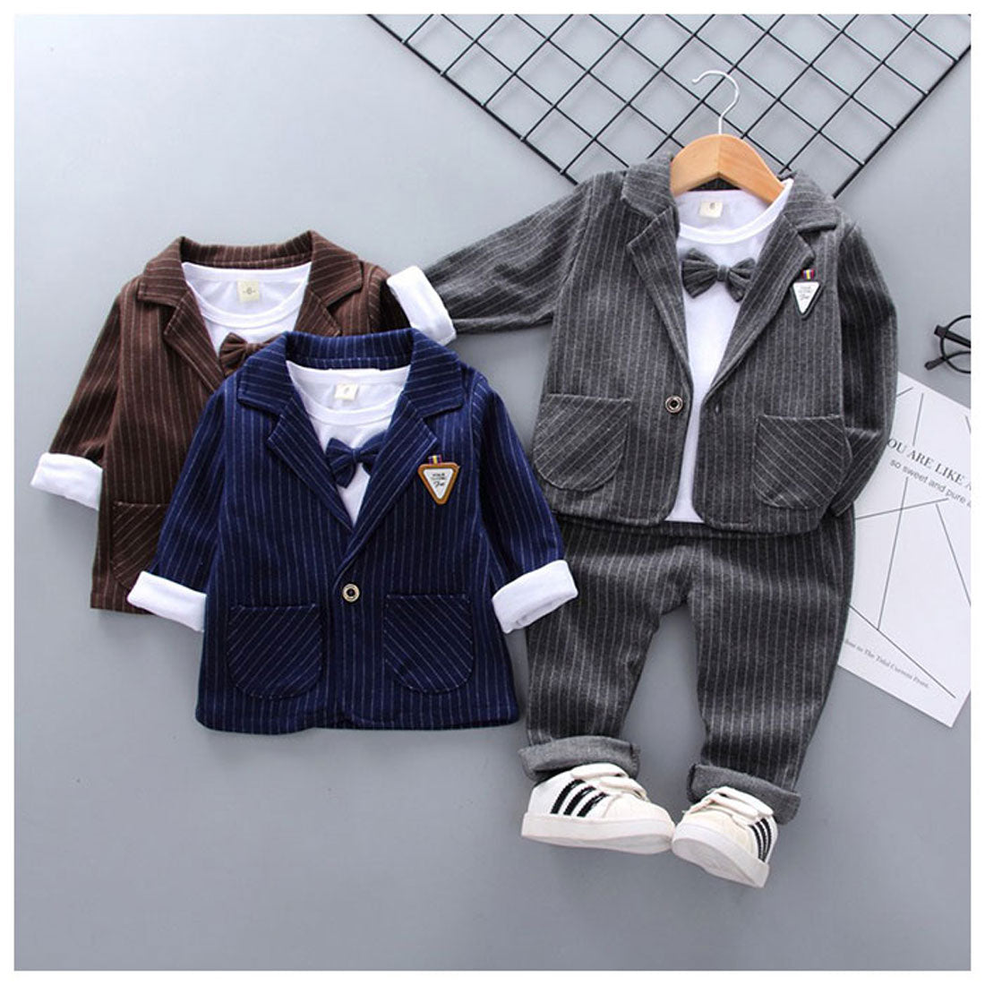 バックヤードファミリー BACKYARD FAMILY 男の子 フォーマル スーツ ベビー服 (グレー) グレー