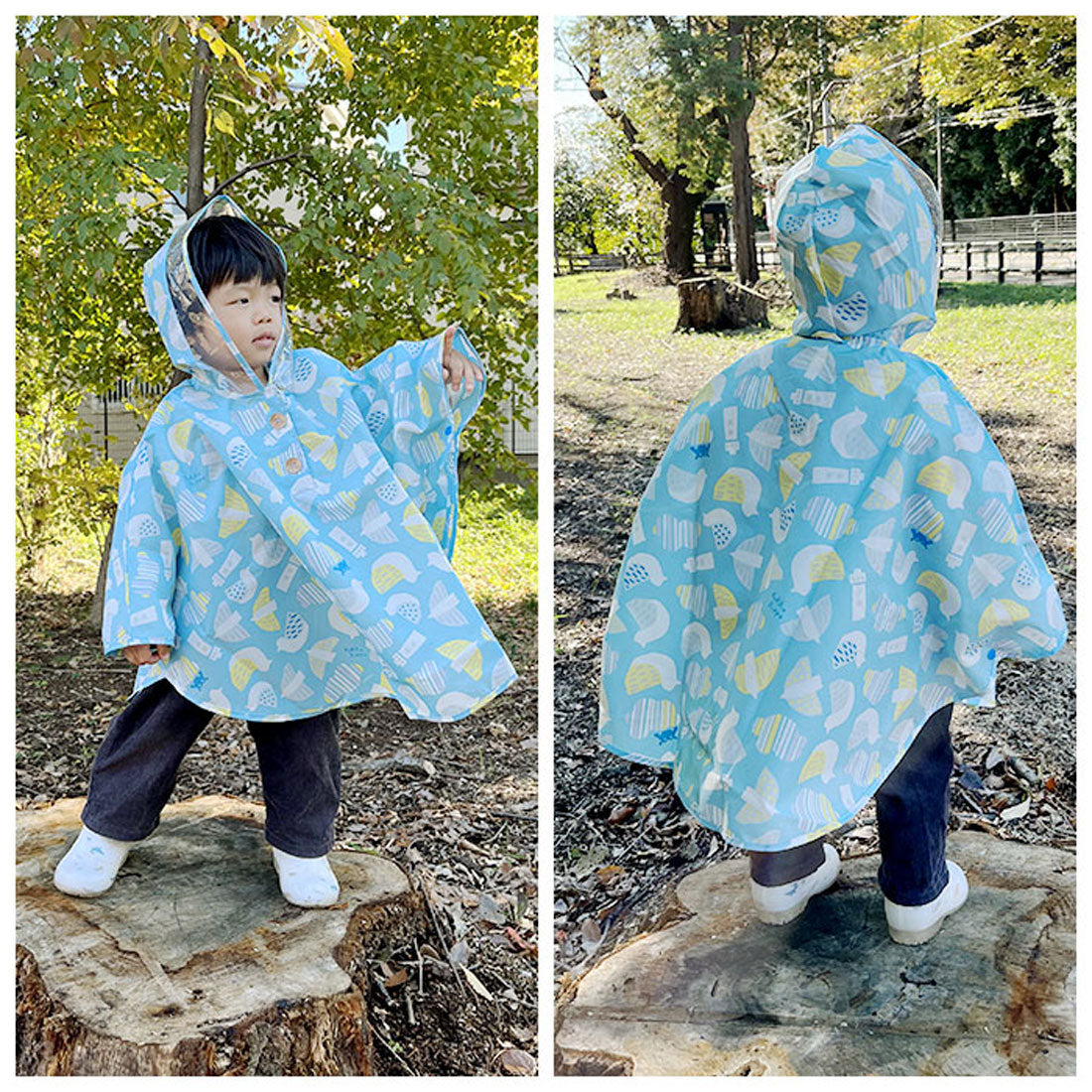 バックヤードファミリー BACKYARD FAMILY レインコート ポンチョ キッズ 90cm