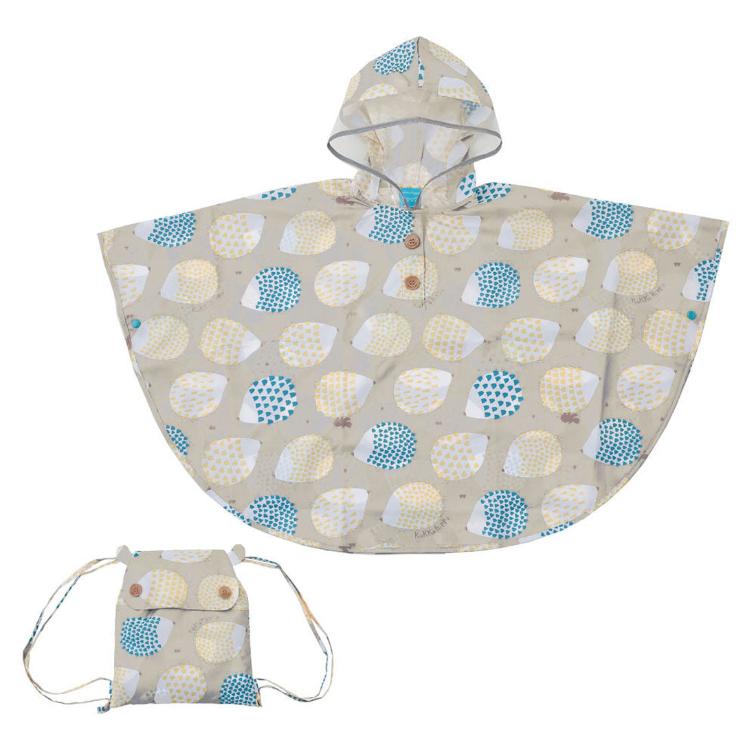 バックヤードファミリー BACKYARD FAMILY レインコート ポンチョ キッズ 90cm,ハリネズミ