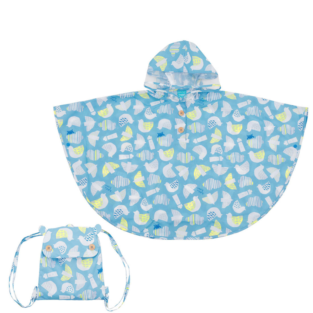 バックヤードファミリー BACKYARD FAMILY レインコート ポンチョ キッズ 90cm,カモメ