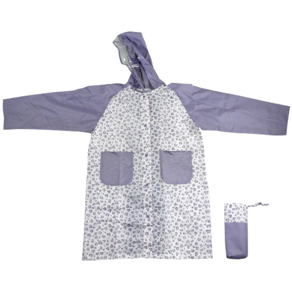 バックヤードファミリー BACKYARD FAMILY レインコート キッズ 女の子,レオパード/ラベンダー
