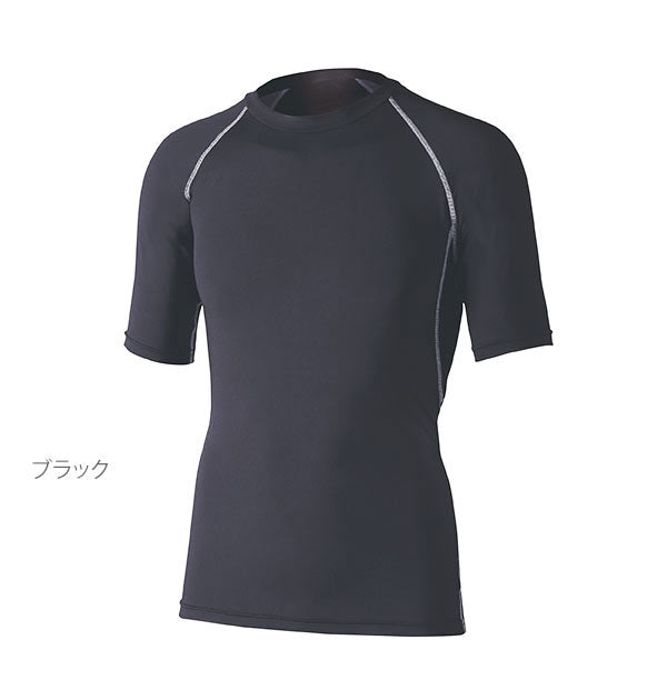 ノーブランド No Brand 冷感消臭パワーストレッチ 半袖クルーネックシャツ