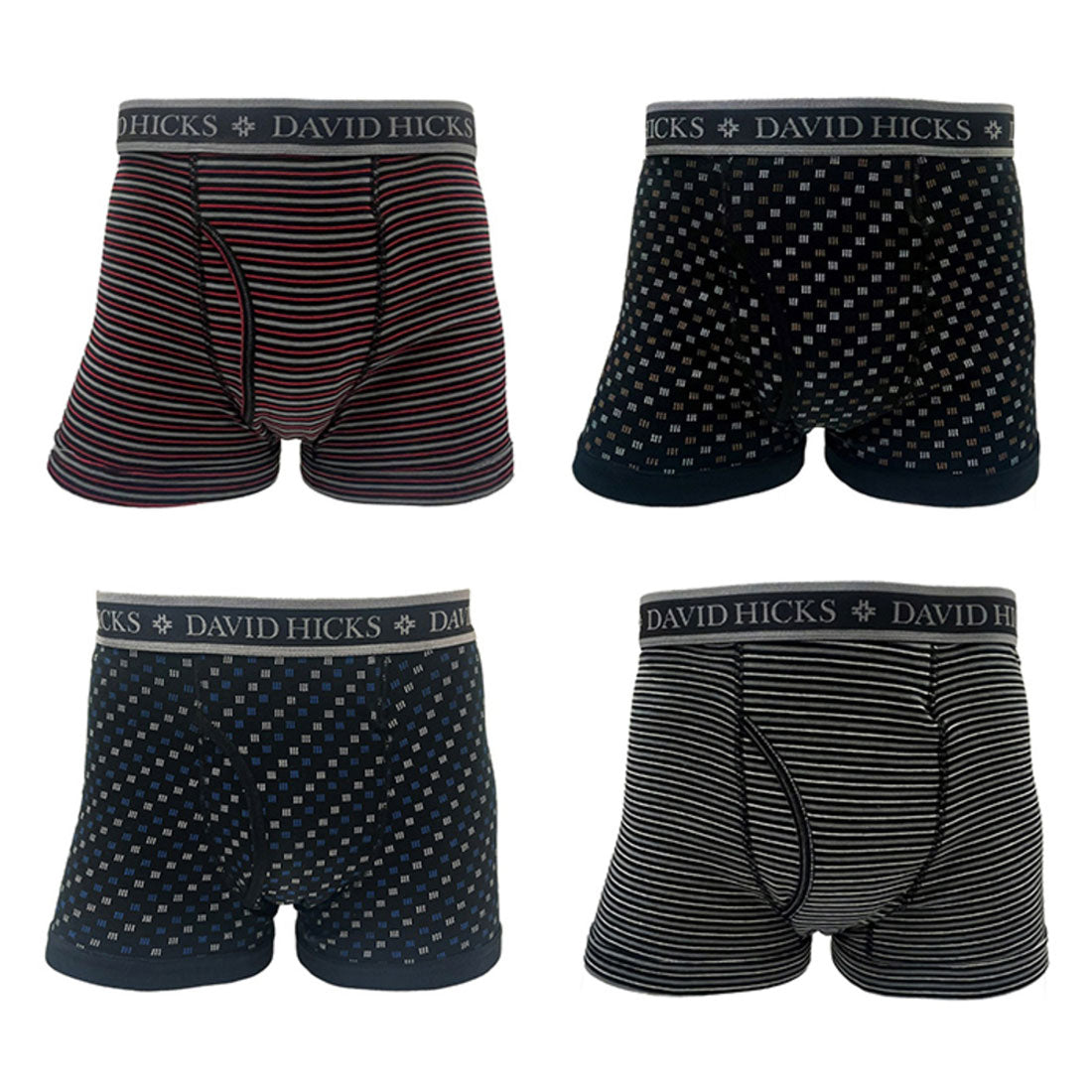 バックヤードファミリー BACKYARD FAMILY DAVID HICKS 染みないボクサーブリーフ 4枚組 【返品不可商品】 (アソートA(099)) アソートA(099)