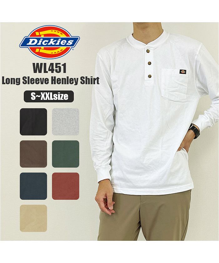 BACKYARD FAMILY Dickies Long Sleeve Henley Shirt WL451