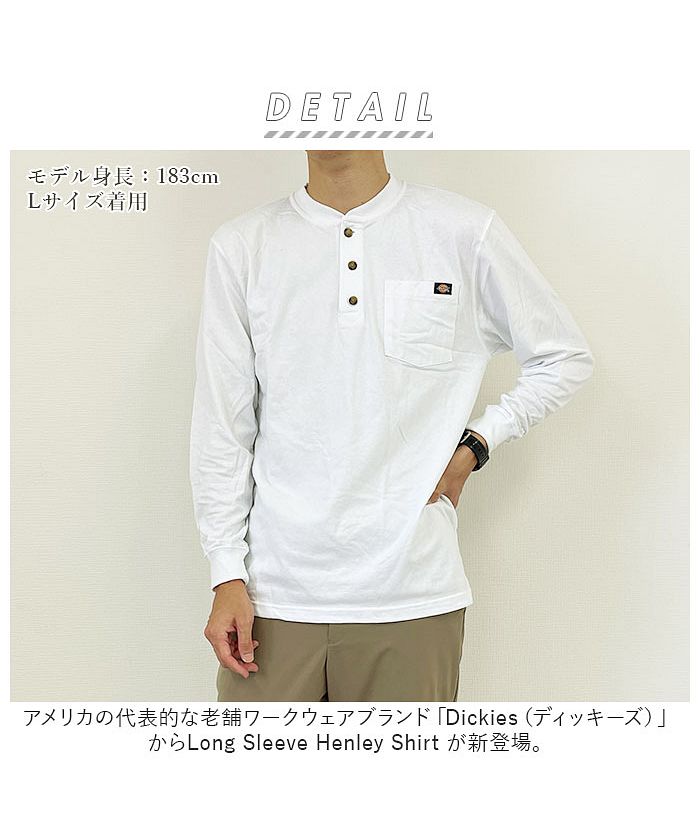 BACKYARD FAMILY Dickies Long Sleeve Henley Shirt WL451