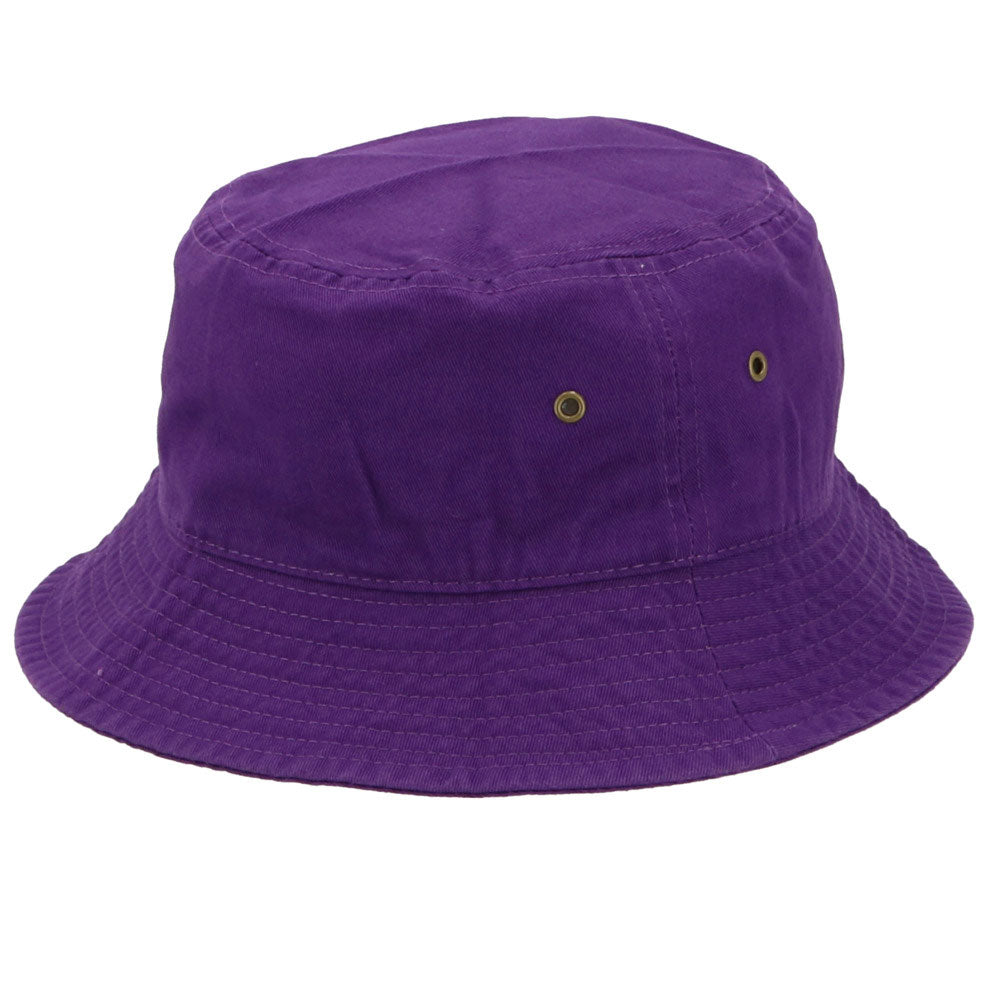 ノーブランド No Brand NEWHATTAN ニューハッタン #1500 stonewash BUCKET HAT solid,パープル