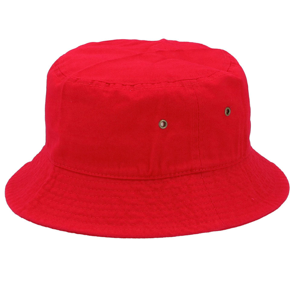 ノーブランド No Brand NEWHATTAN ニューハッタン #1500 stonewash BUCKET HAT solid,レッド