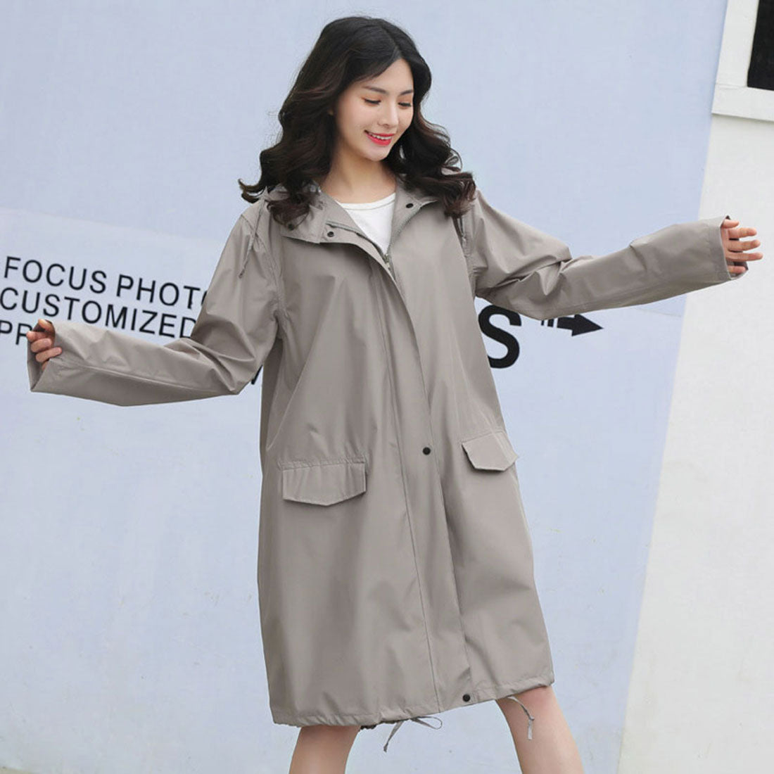 バックヤードファミリー BACKYARD FAMILY レインコート カラー wm,グレー