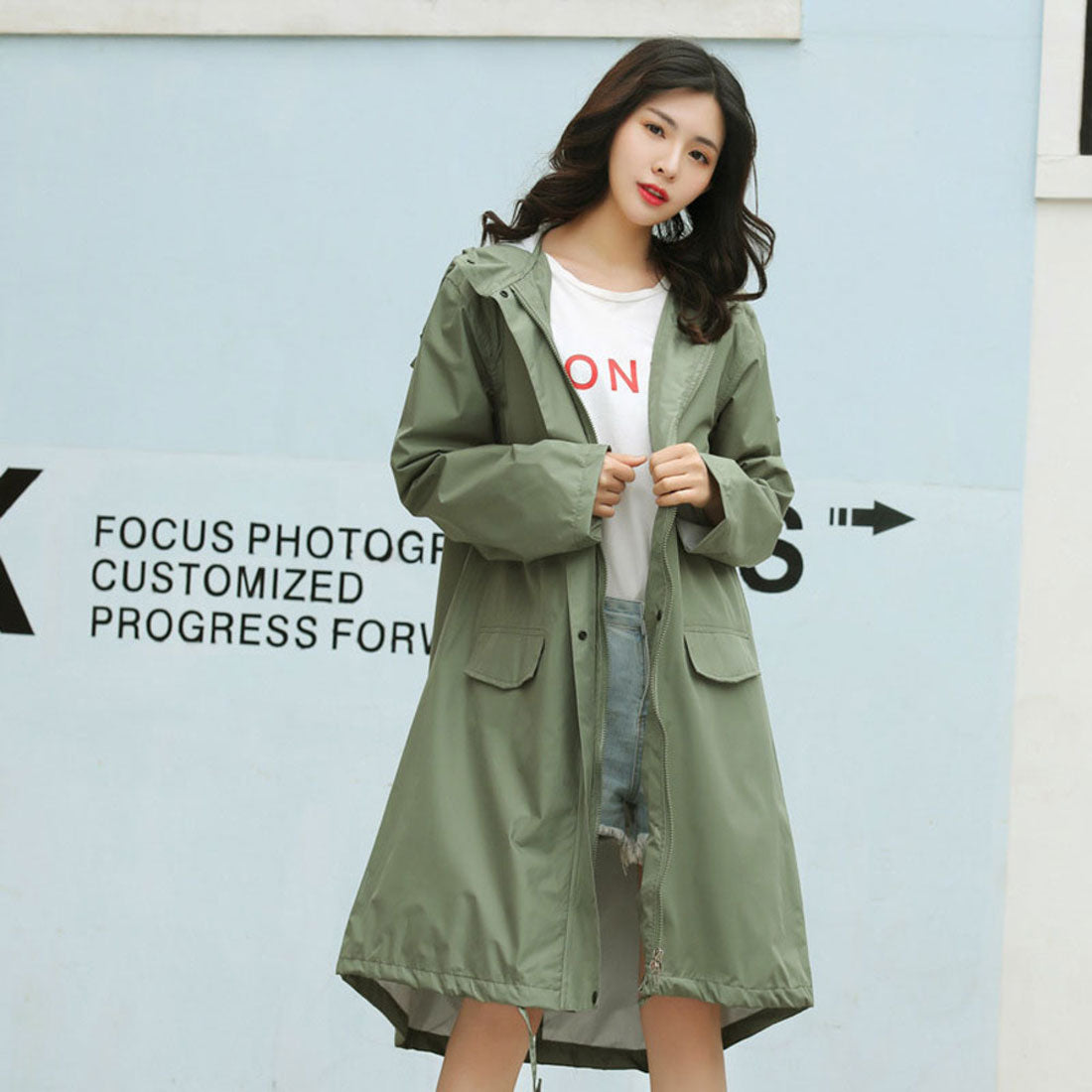 バックヤードファミリー BACKYARD FAMILY レインコート カラー wm,カーキ