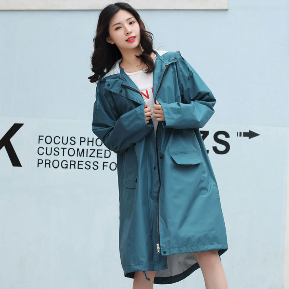 バックヤードファミリー BACKYARD FAMILY レインコート カラー wm,ブルー