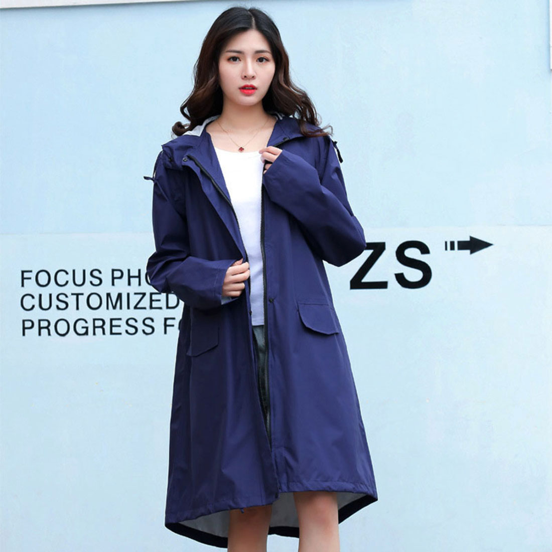 バックヤードファミリー BACKYARD FAMILY レインコート カラー wm,ネイビー