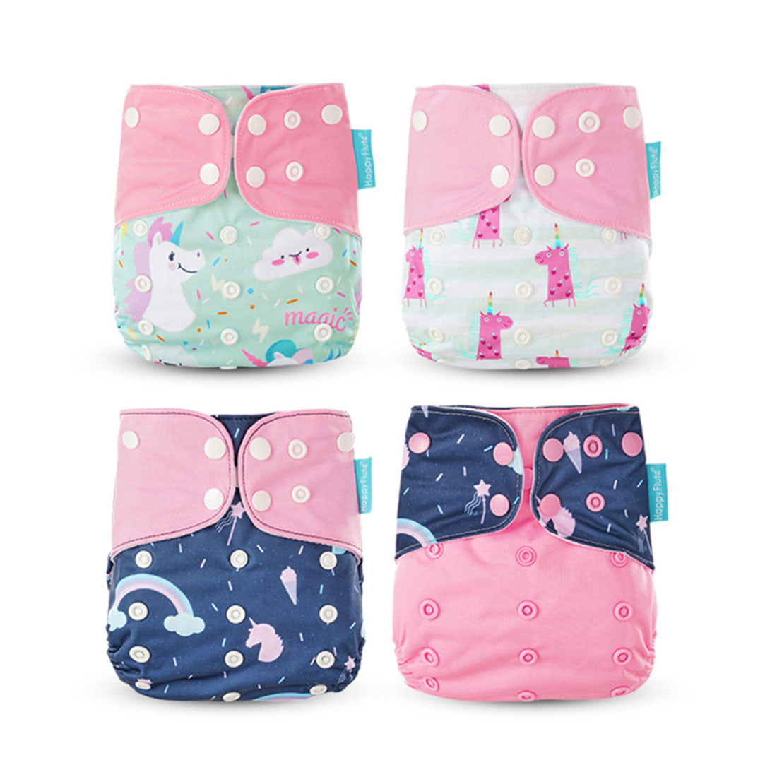 バックヤードファミリー BACKYARD FAMILY おむつカバー4枚セット【返品不可商品】,I(ピンク)