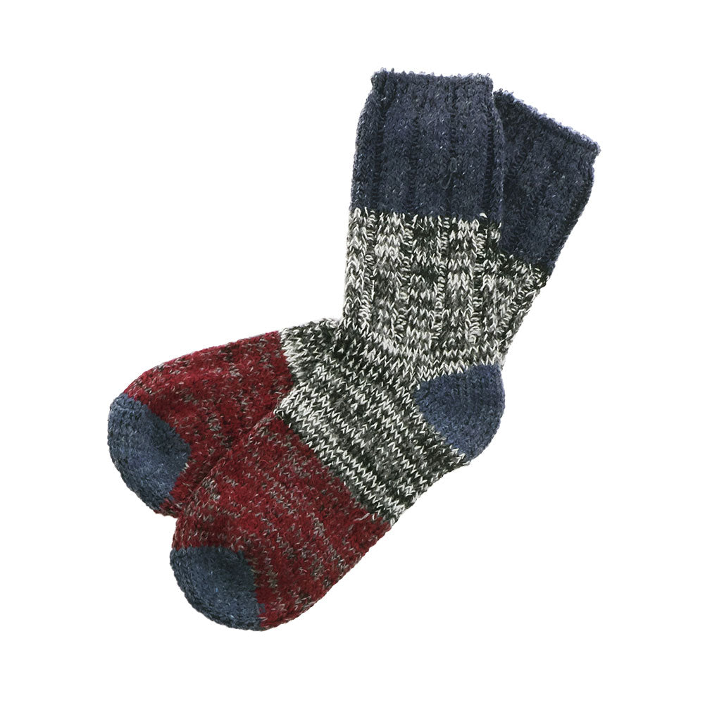 ノーブランド No Brand HFOOTWEAR hfootwear ウール混合靴下,【Cタイプ】PANNEAU_07.ネイビー