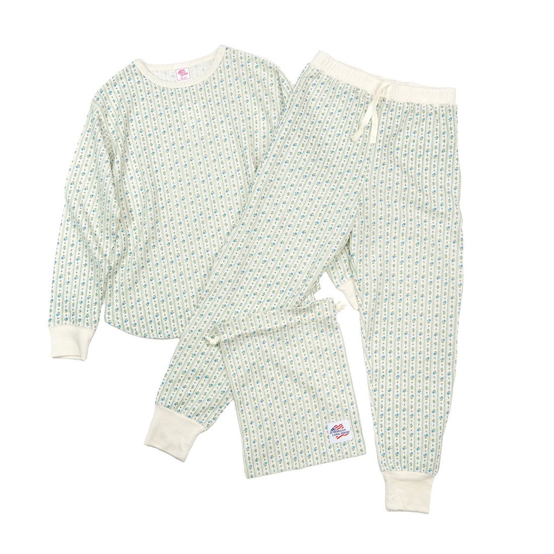 バックヤードファミリー BACKYARD FAMILY JEMORGAN レディース ワッフル花柄3点セット (ストライプ) ストライプ