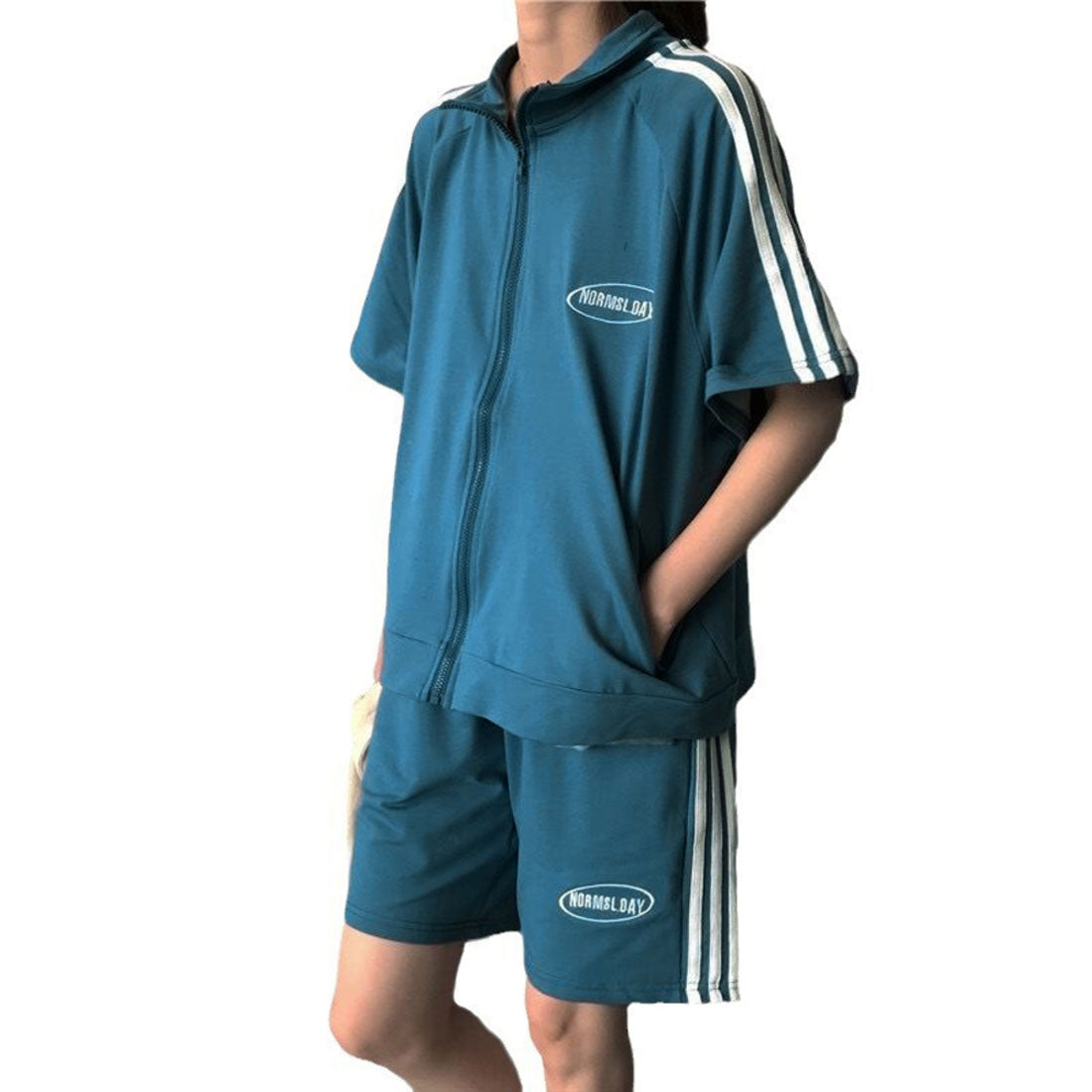 バックヤードファミリー BACKYARD FAMILY スウェットセットアップ スポーティー (ブルー) ブルー