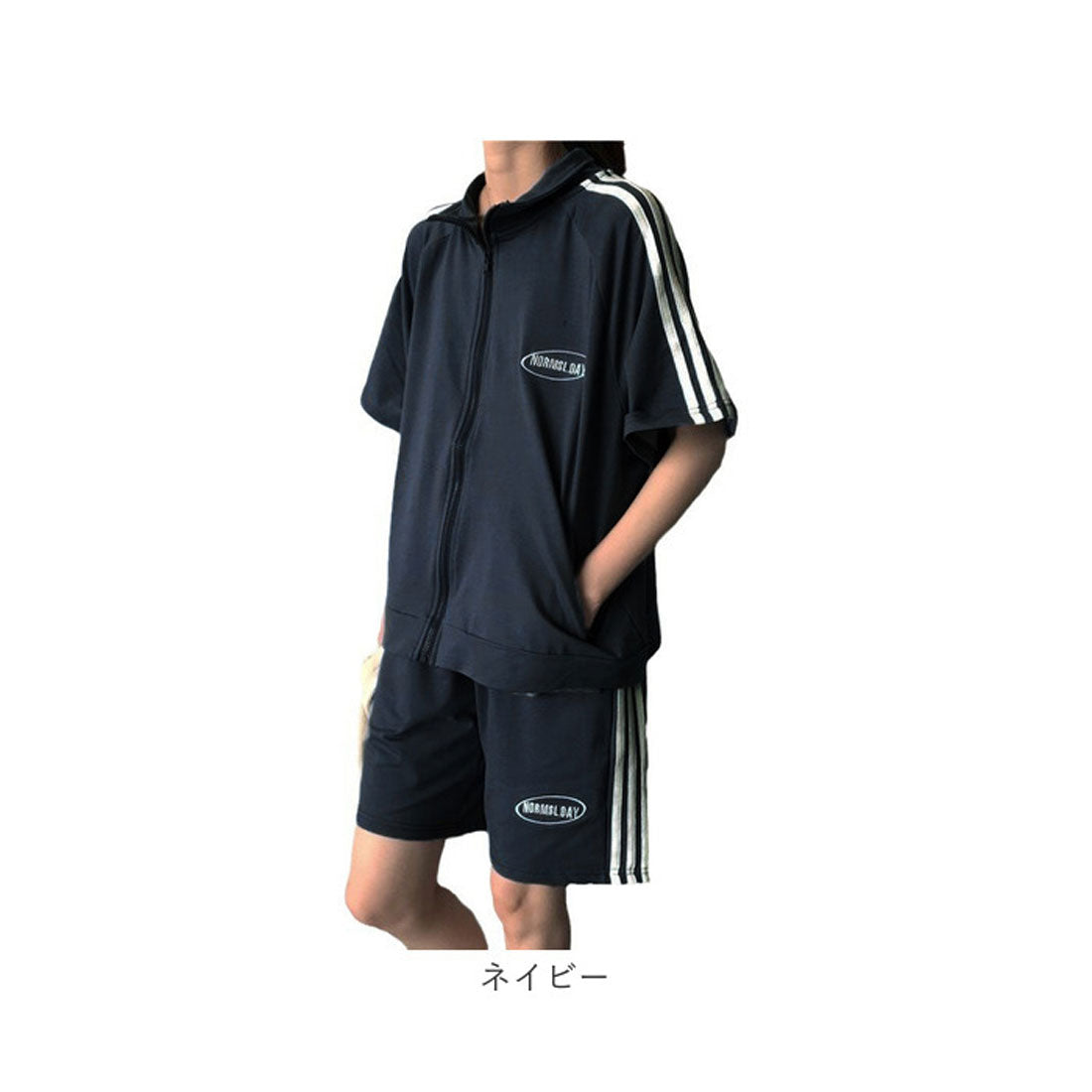 バックヤードファミリー BACKYARD FAMILY スウェットセットアップ スポーティー (ブルー) ブルー