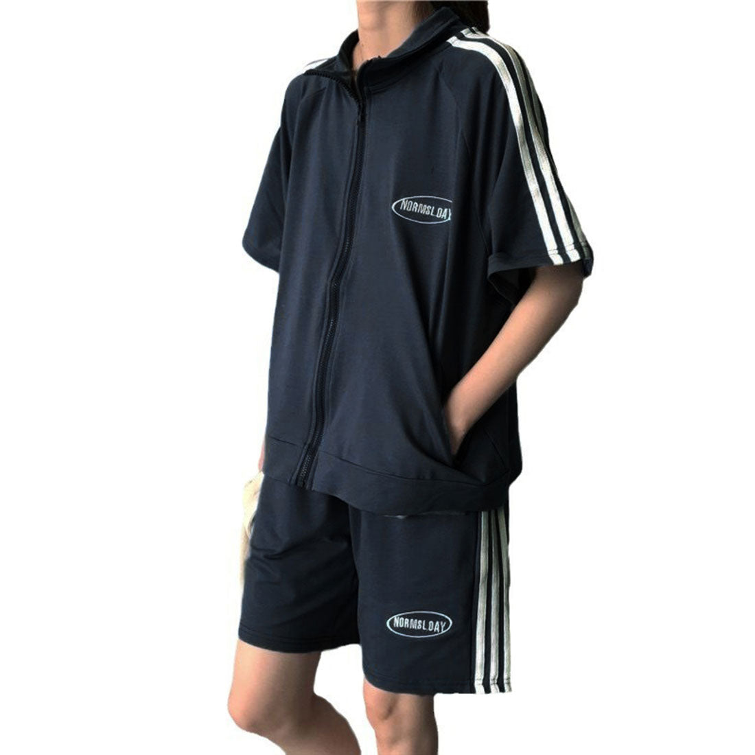 バックヤードファミリー BACKYARD FAMILY スウェットセットアップ スポーティー (ネイビー) ネイビー