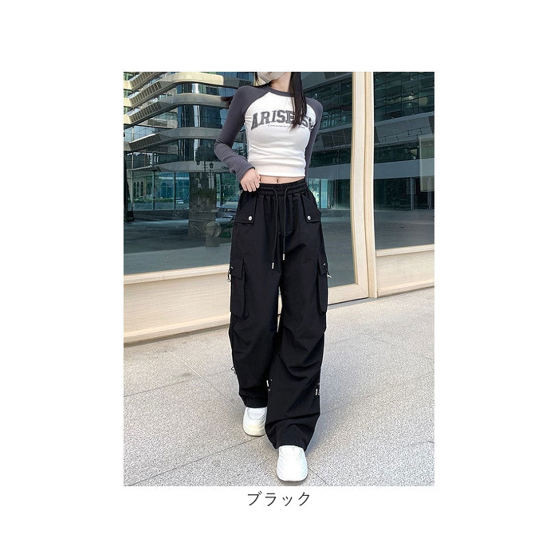 バックヤードファミリー BACKYARD FAMILY カーゴパンツ ボトムス ウエストゴム (ブラック) ブラック