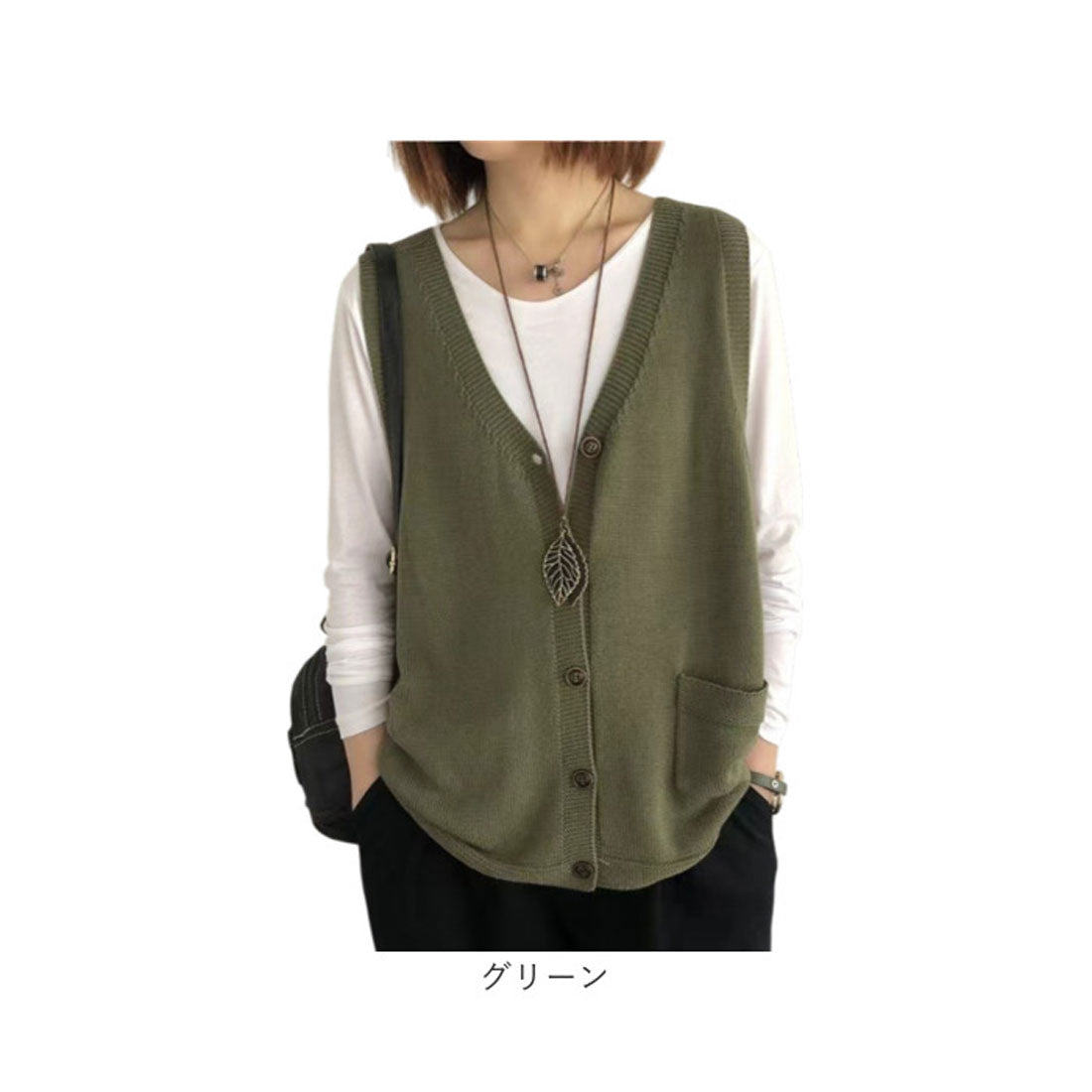 バックヤードファミリー BACKYARD FAMILY ニットベスト (グレー) グレー