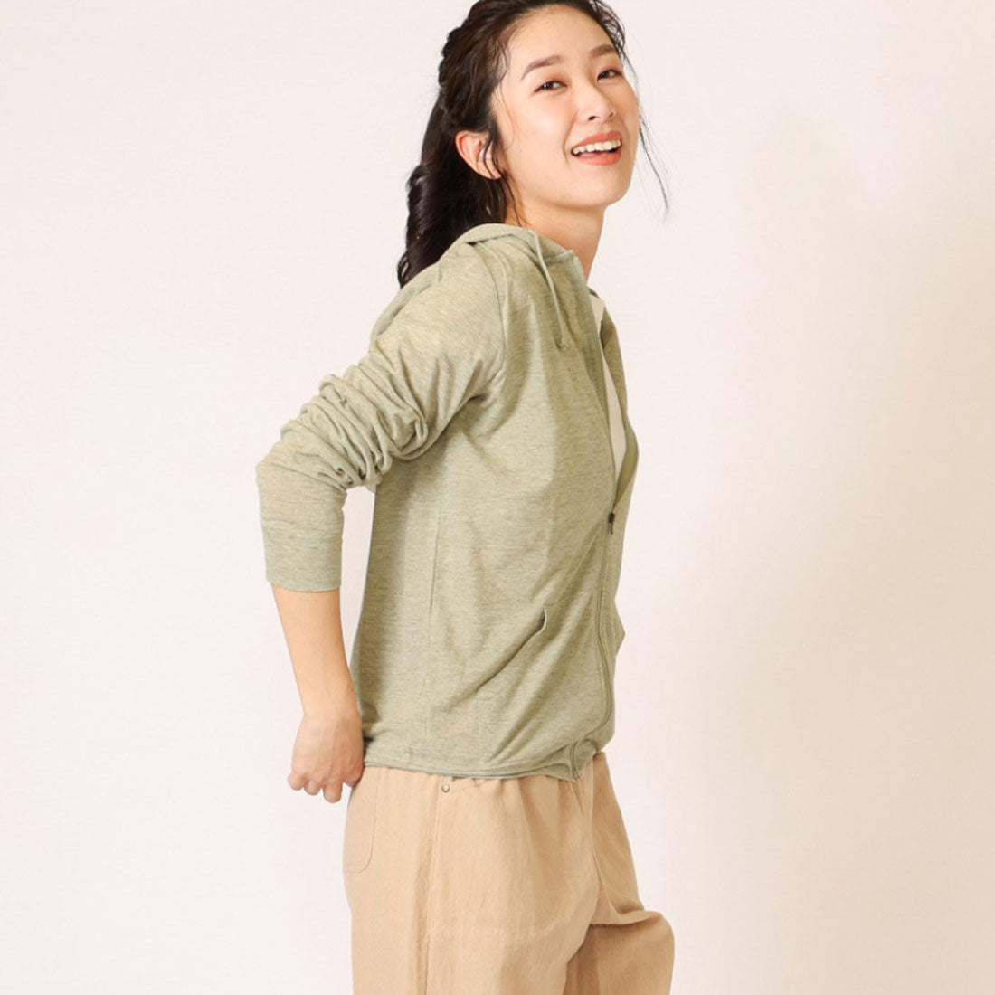 バックヤードファミリー BACKYARD FAMILY 無地 UVパーカー (75.カーキ) 75.カーキ