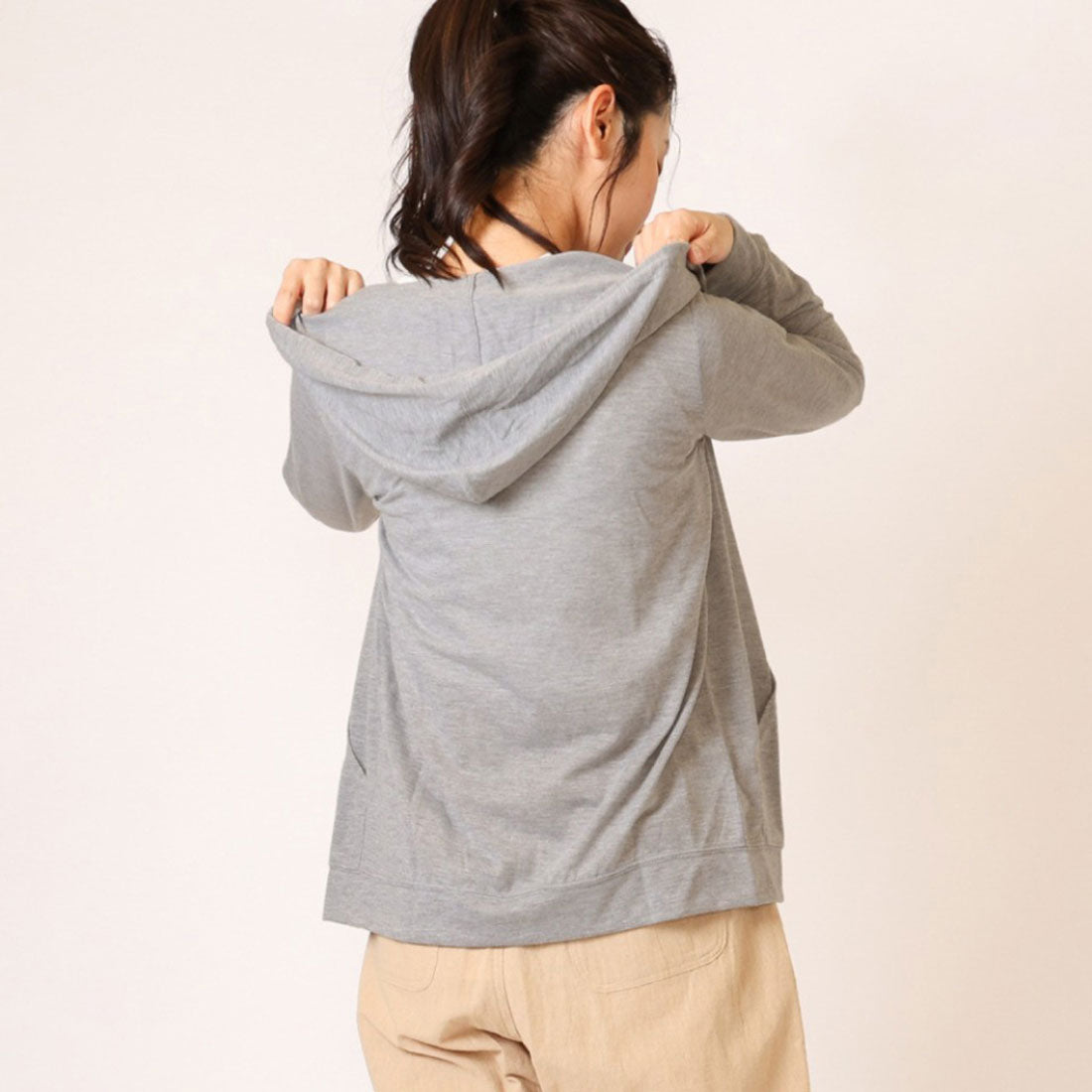 バックヤードファミリー BACKYARD FAMILY 無地 UVパーカー (09.杢グレー) 09.杢グレー