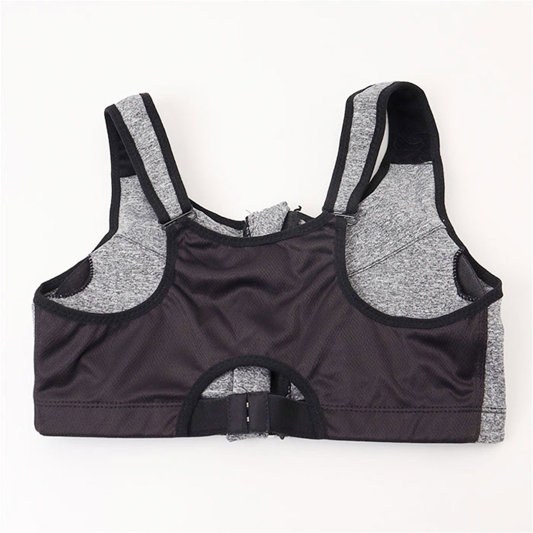バックヤードファミリー BACKYARD FAMILY スポーツブラ 前開き フロントファスナー 揺れない (グレー) グレー