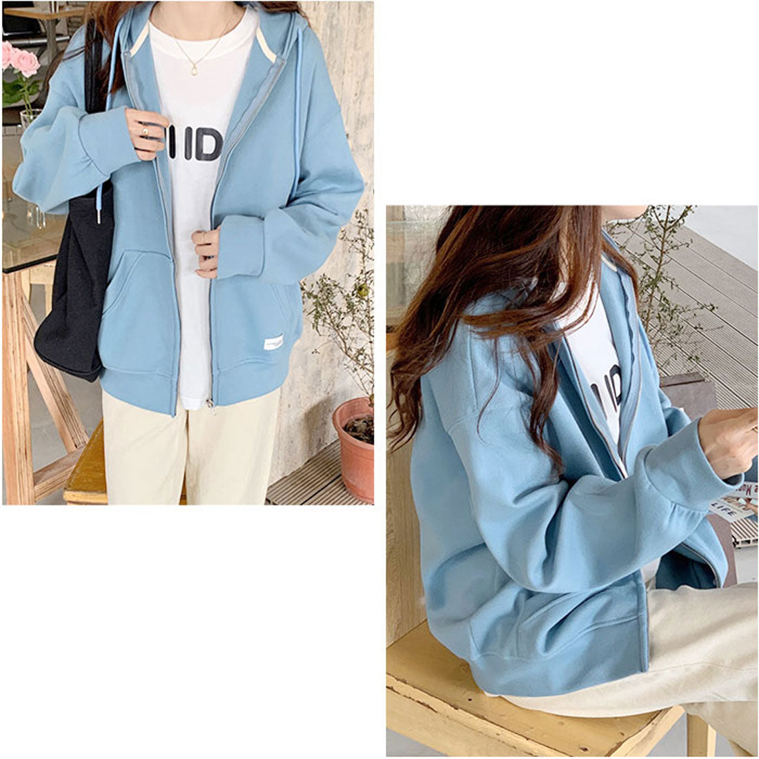 バックヤードファミリー BACKYARD FAMILY ジップアップパーカー フード付き (グリーン) グリーン