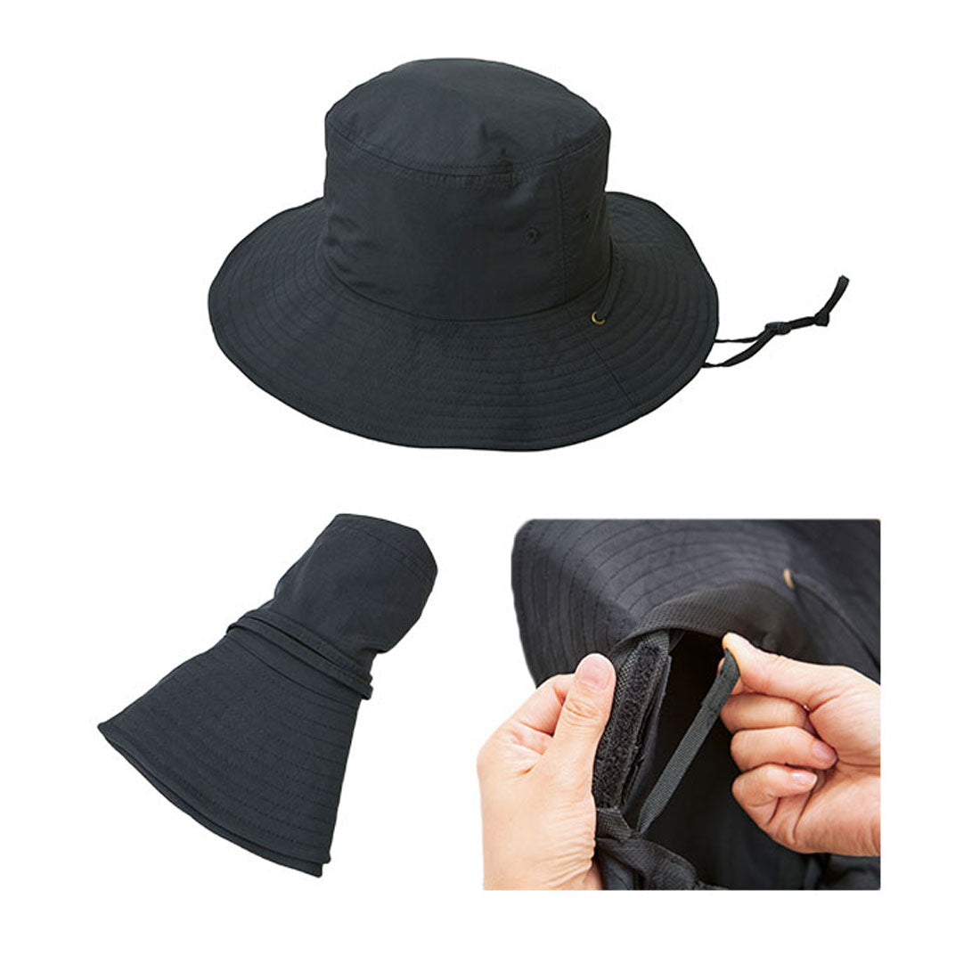 バックヤードファミリー BACKYARD FAMILY とびにくい洗えるサファリハット (アースグレー) アースグレー