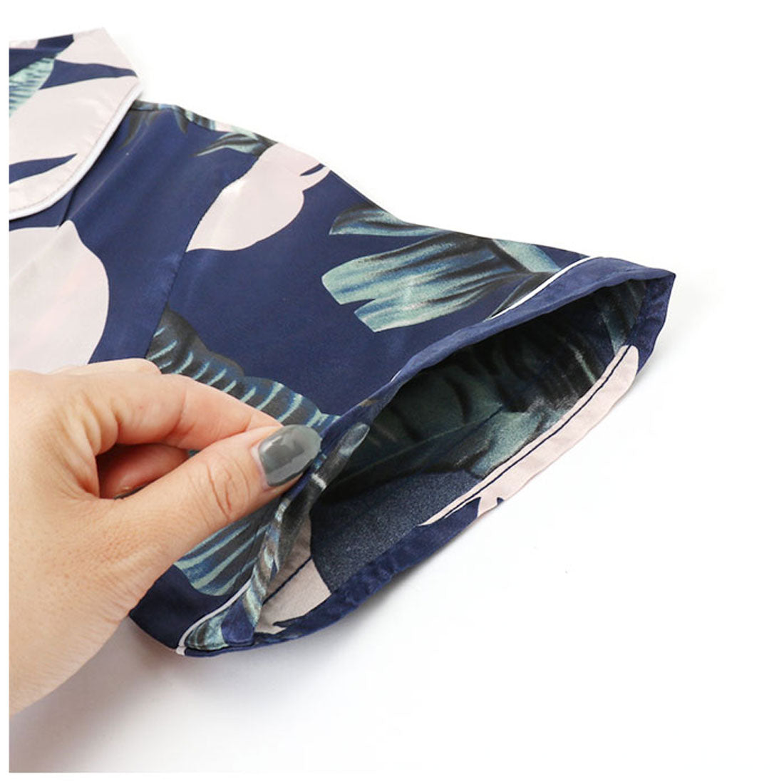 バックヤードファミリー BACKYARD FAMILY パジャマ ルームウェア 上下セット おしゃれ pjm9018 (ネイビー×ボタニカル) ネイビー×ボタニカル