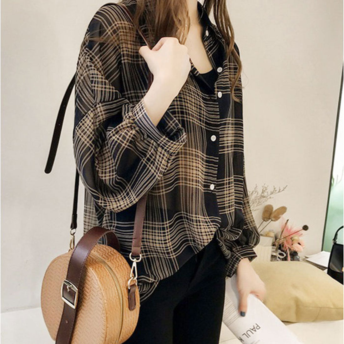 バックヤードファミリー BACKYARD FAMILY シャツブラウス トップス 薄手 (ベージュ) ベージュ