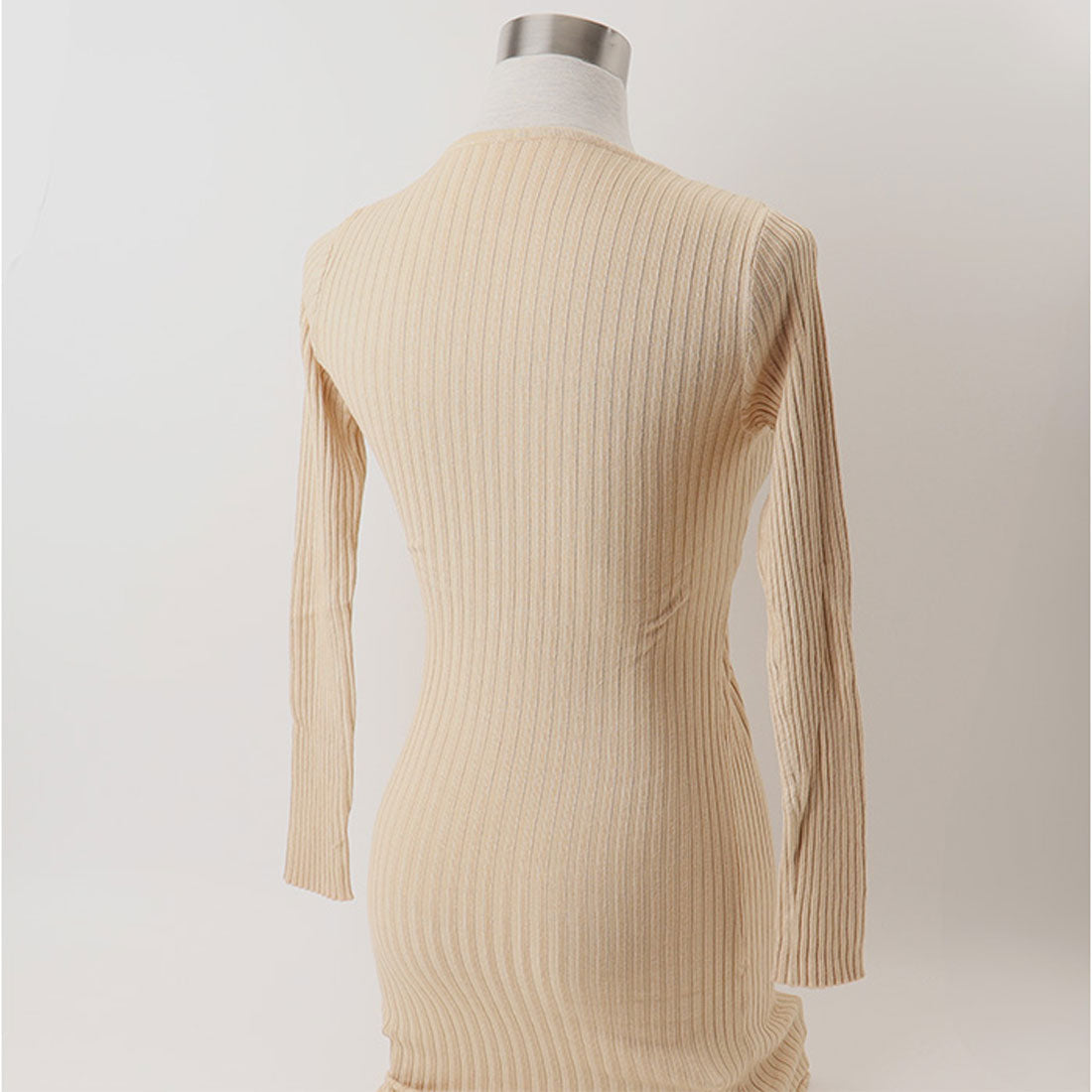 バックヤードファミリー BACKYARD FAMILY ニットワンピース タイト リブ (ホワイト) ホワイト