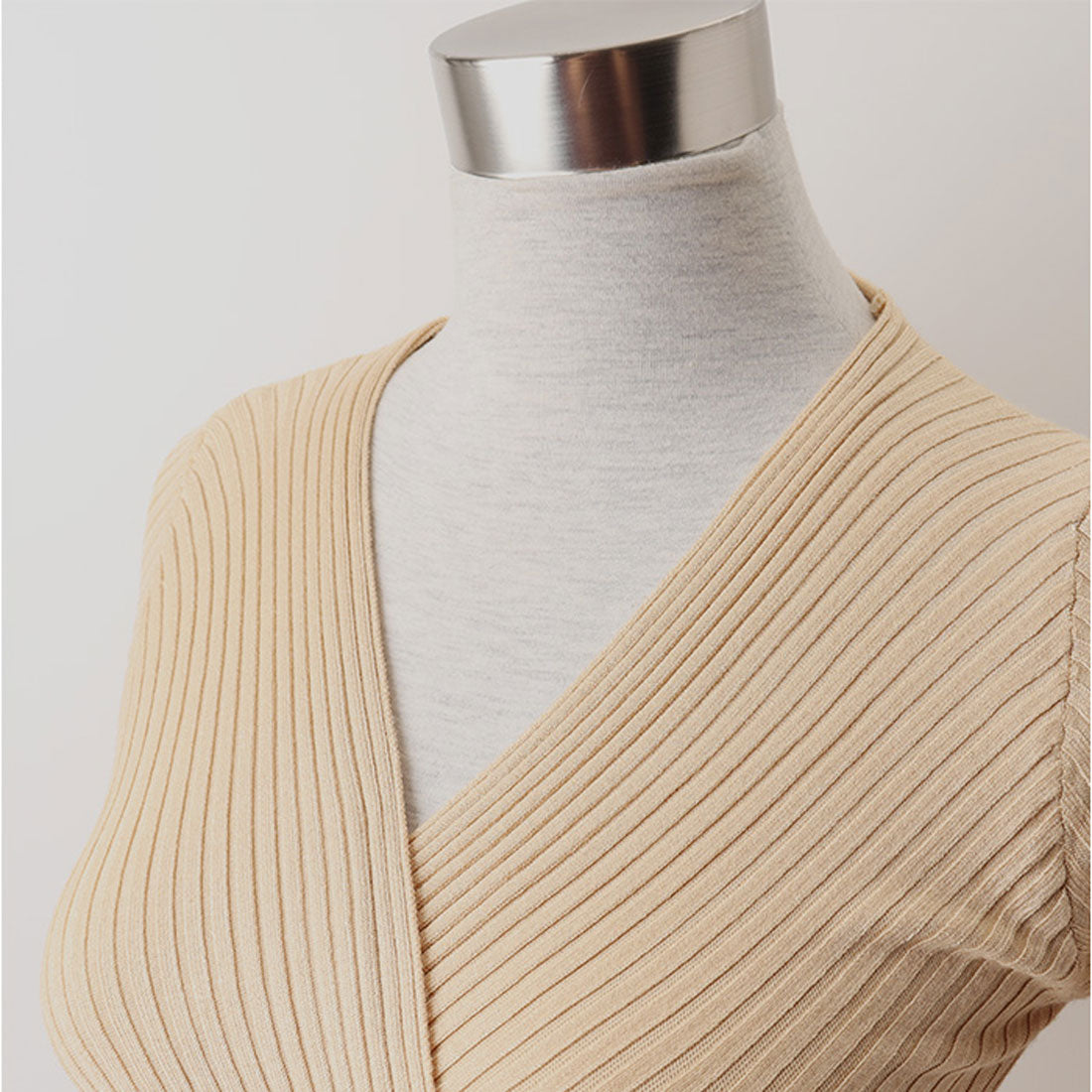 バックヤードファミリー BACKYARD FAMILY ニットワンピース タイト リブ (ホワイト) ホワイト