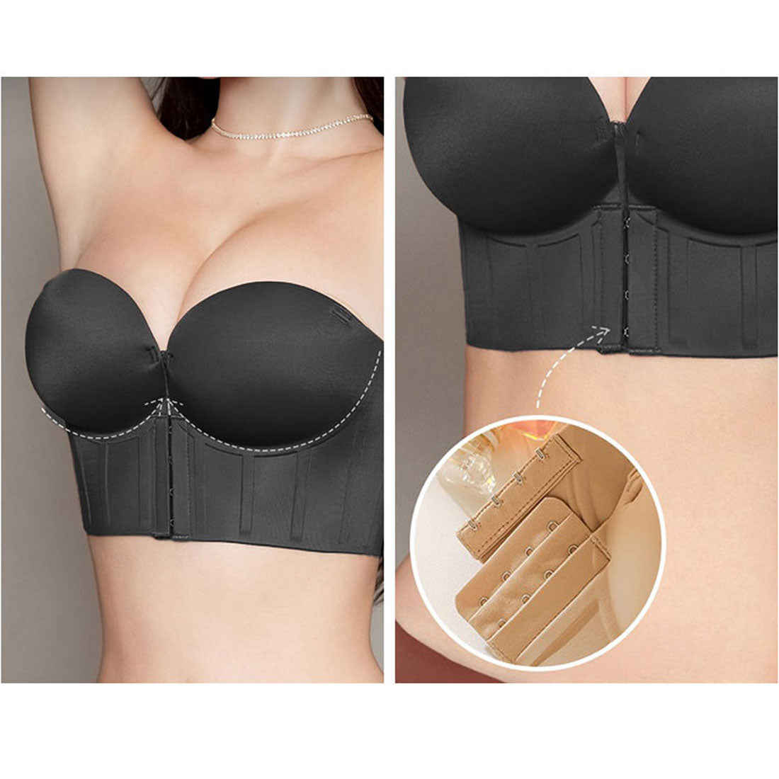 バックヤードファミリー BACKYARD FAMILY ストラップレスブラ ストラップレス ブラ (ブラック) ブラック