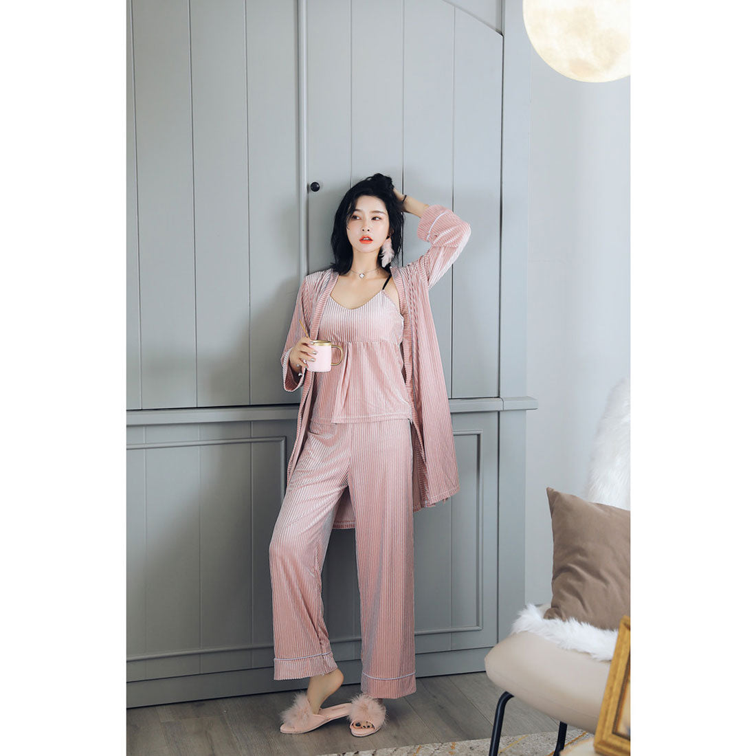 後院家庭後院家庭房間穿長禮服3套SY560