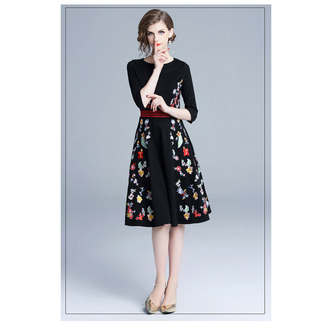 バックヤードファミリー BACKYARD FAMILY パーティードレス d6339,ブラック