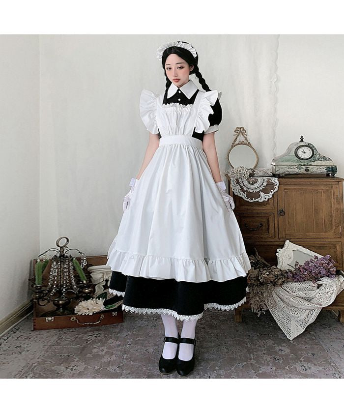 Backyard Family Maid Outfit Maid Dress Long British Style Backyard Family Maid Outfit Maid Dress Long British Style