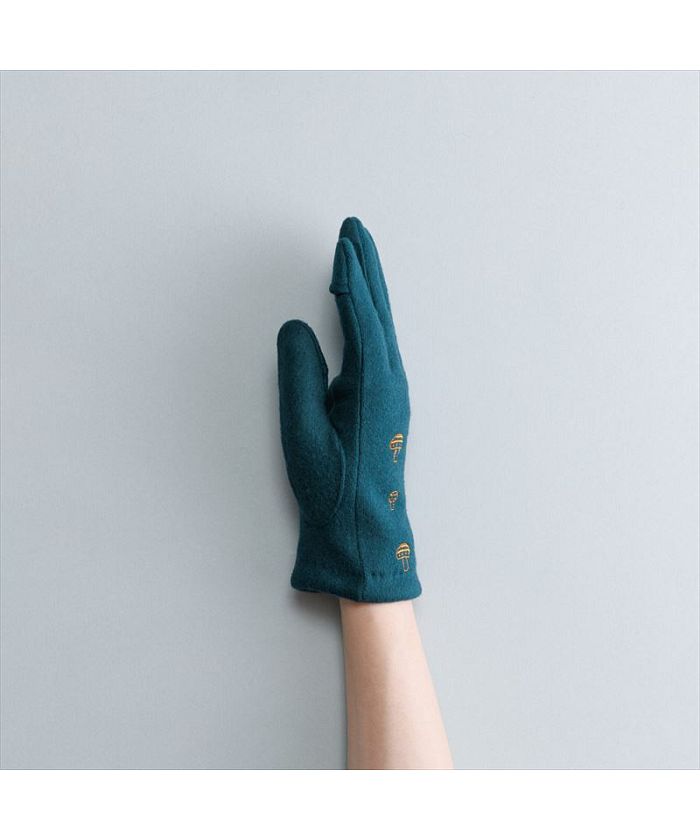 バックヤードファミリー BACKYARD FAMILY WOMEN キノコ刺繍ジャージグローブ