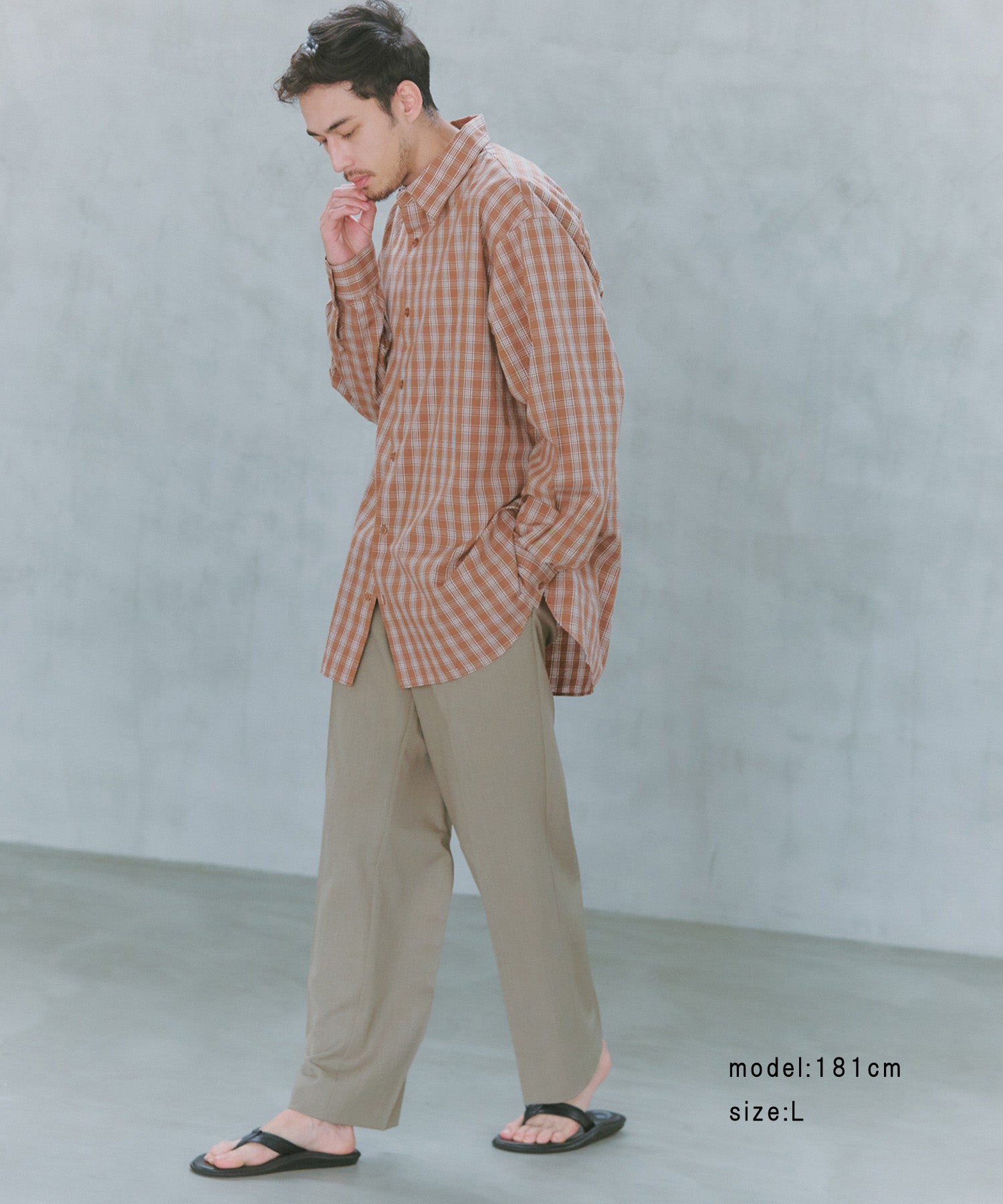 ニュアンス NewAnce New Standard Check Shirts -Over Fit - (ブラウン) ブラウン