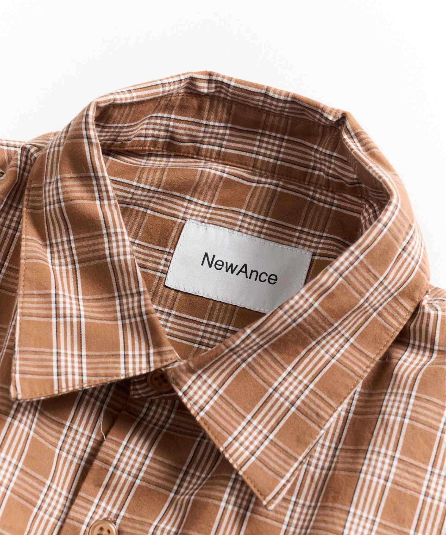ニュアンス NewAnce New Standard Check Shirts -Over Fit - (ブラウン) ブラウン
