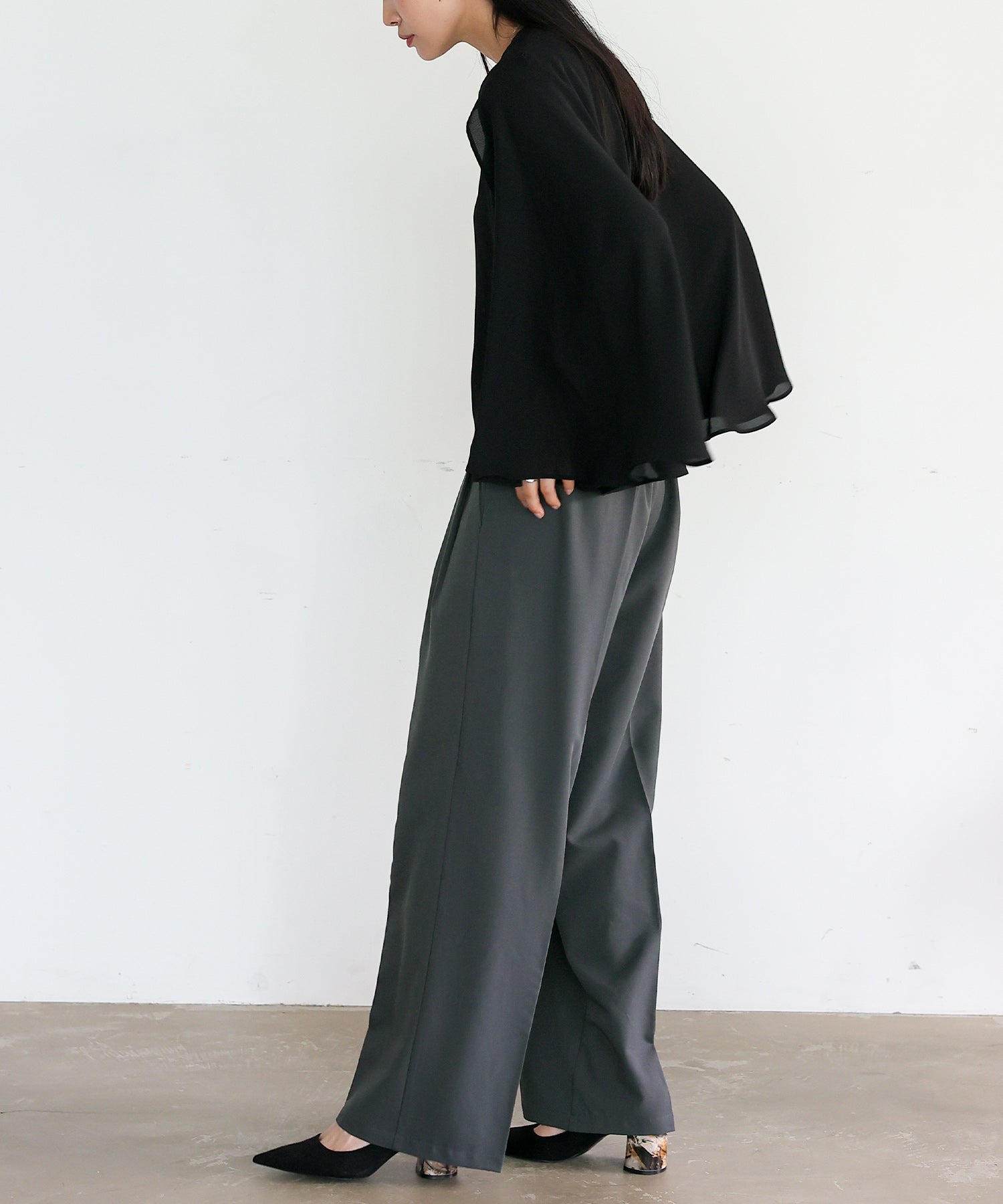 ノールール ノーライン No Rule No Line センタープレスタックストレートパンツ (CHARCOAL) CHARCOAL