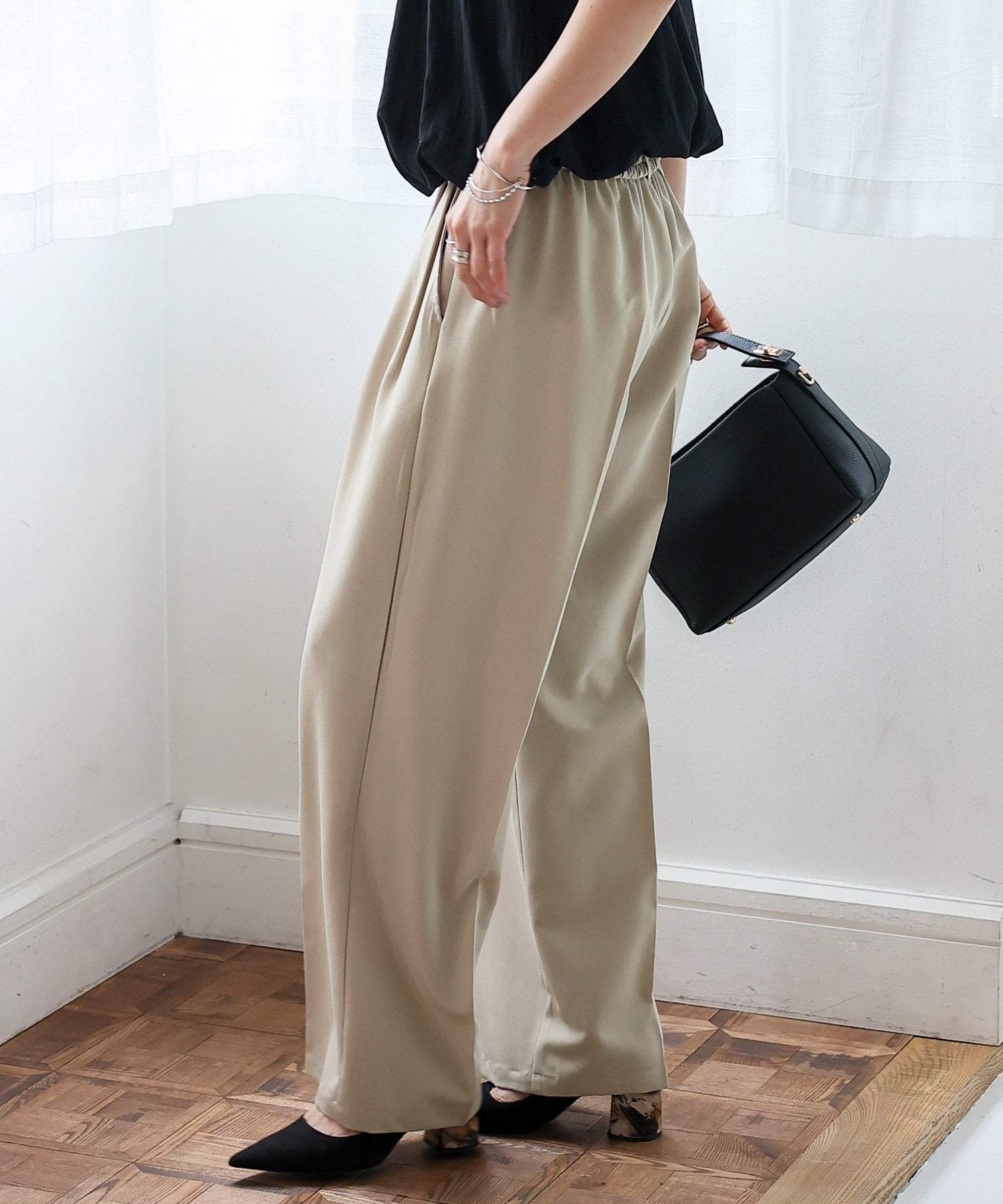 ノールール ノーライン No Rule No Line センタープレスタックストレートパンツ (CHARCOAL) CHARCOAL