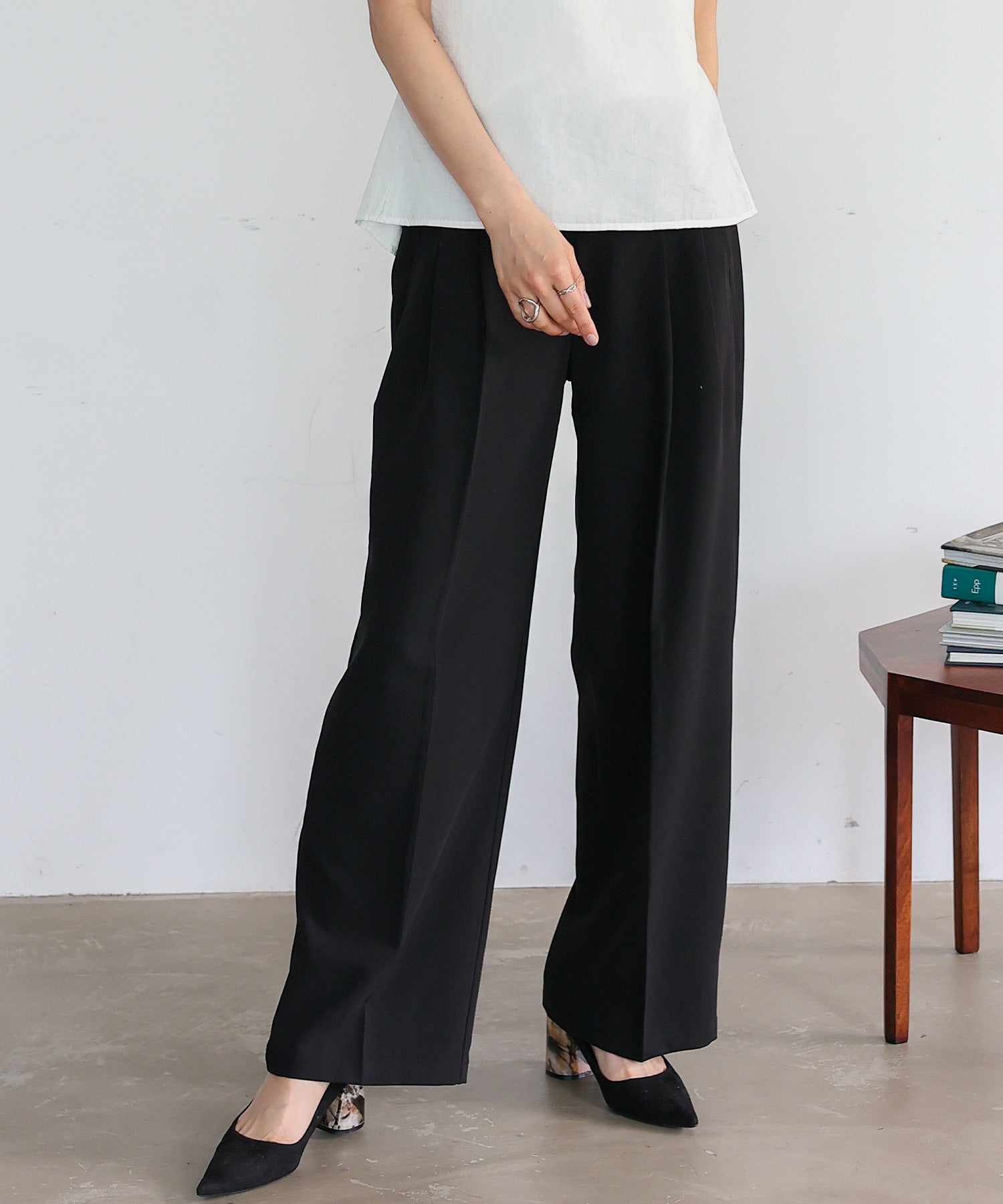 ノールール ノーライン No Rule No Line センタープレスタックストレートパンツ (CHARCOAL) CHARCOAL