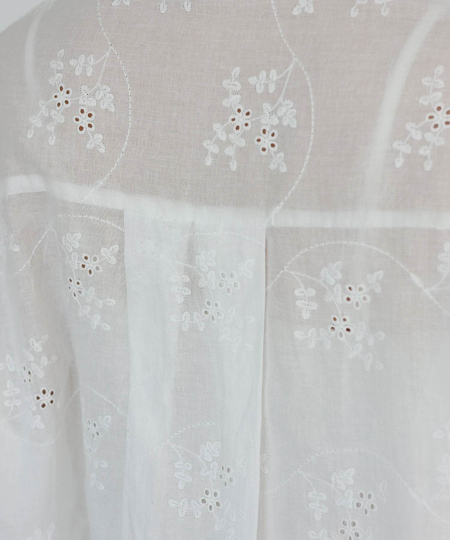 ノールール ノーライン No Rule No Line コットンフラワーエンブロイダリーレースシャツ (WHITE) WHITE