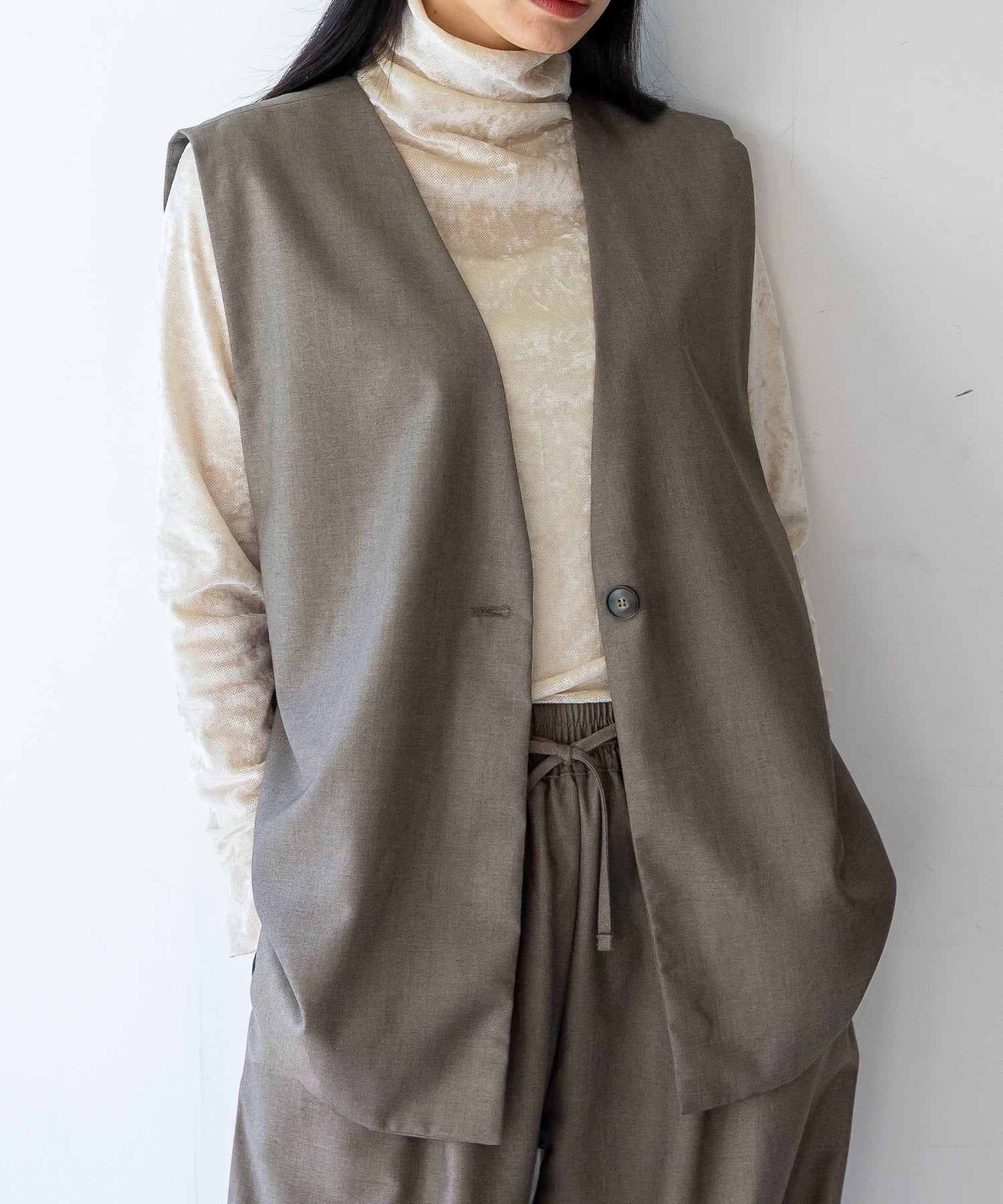 ノールール ノーライン No Rule No Line オーバーサイズベスト (ASHBROWN) ASHBROWN