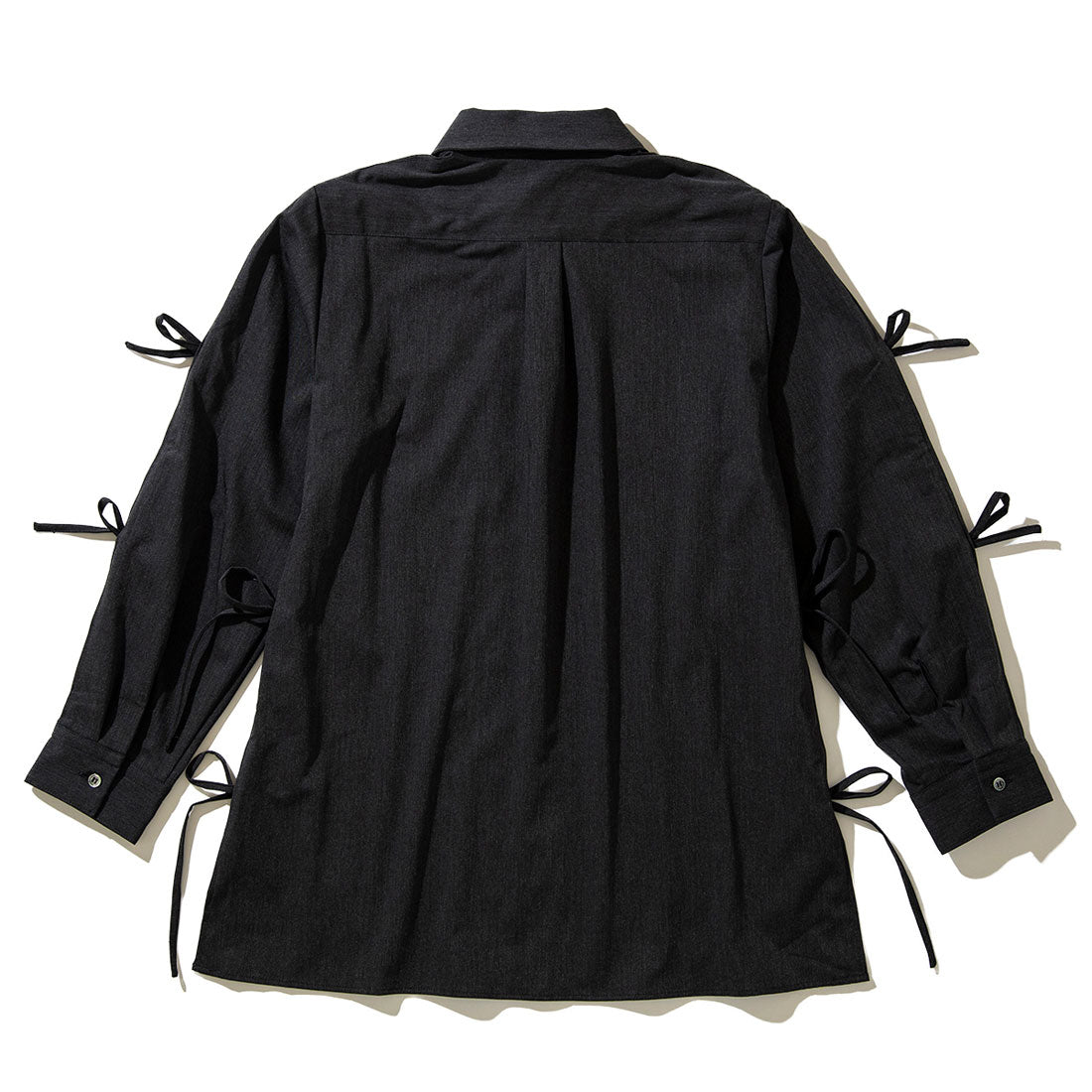 ナオキトミヅカ naokitomizuka フラワー エンブロイダリー リボン ブラウス(Flower embroidery ribbon blouse) (gray) gray