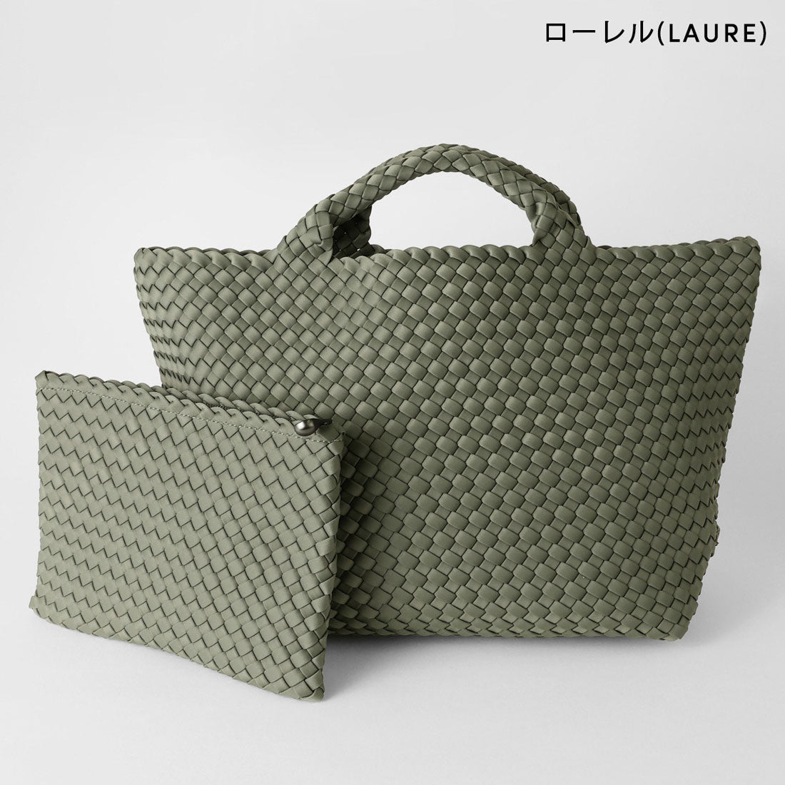 NAGHEDI グリーントートバッグ Mサイズ NAGHEDI Tote Bag ST. BARTHS MEDIUM TOTE SN03013LD