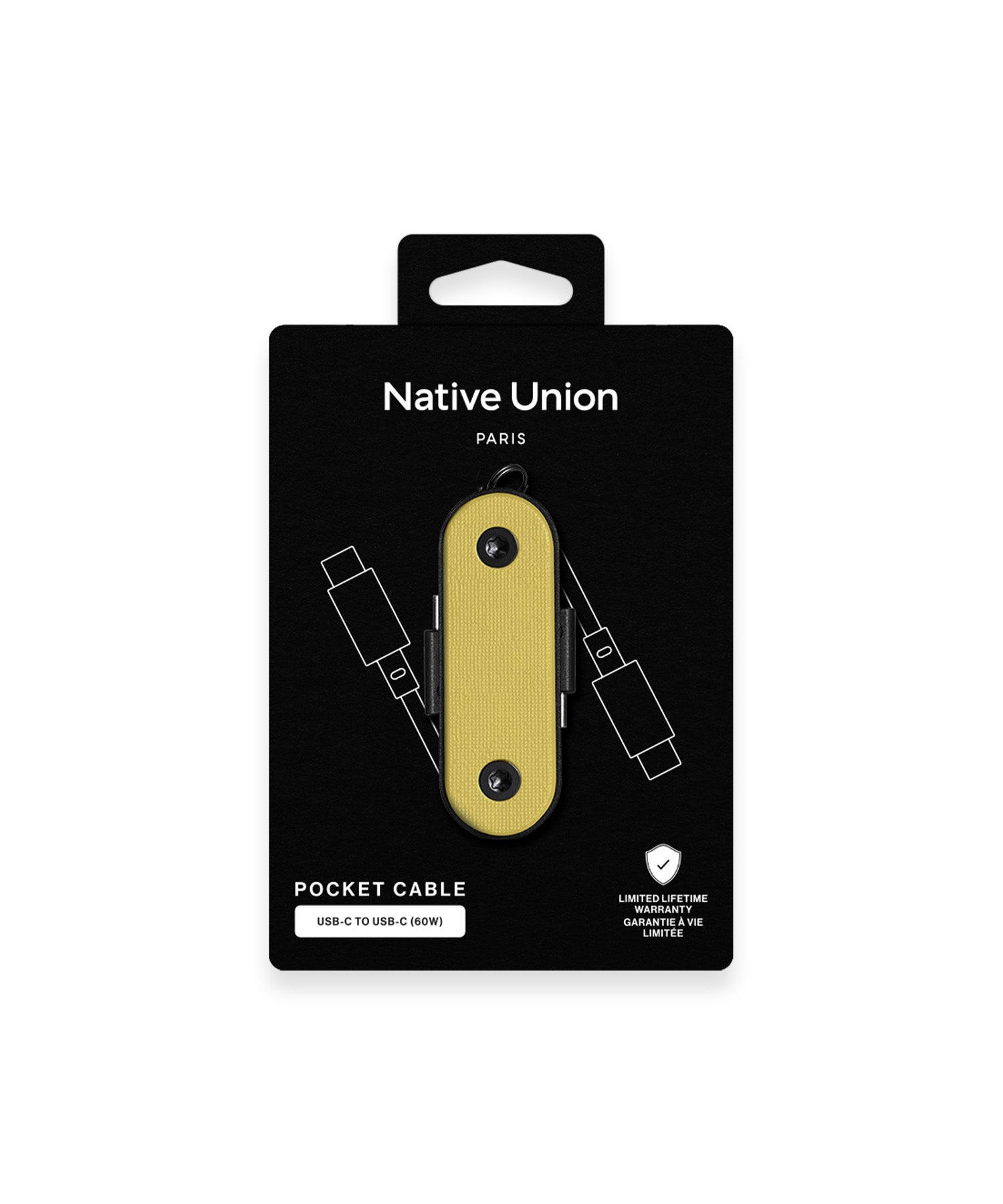 ネイティブ ユニオン NATIVE UNION POCKET CABLE USB-C TO USB-C 60W 【返品不可商品】 (イエロー) イエロー