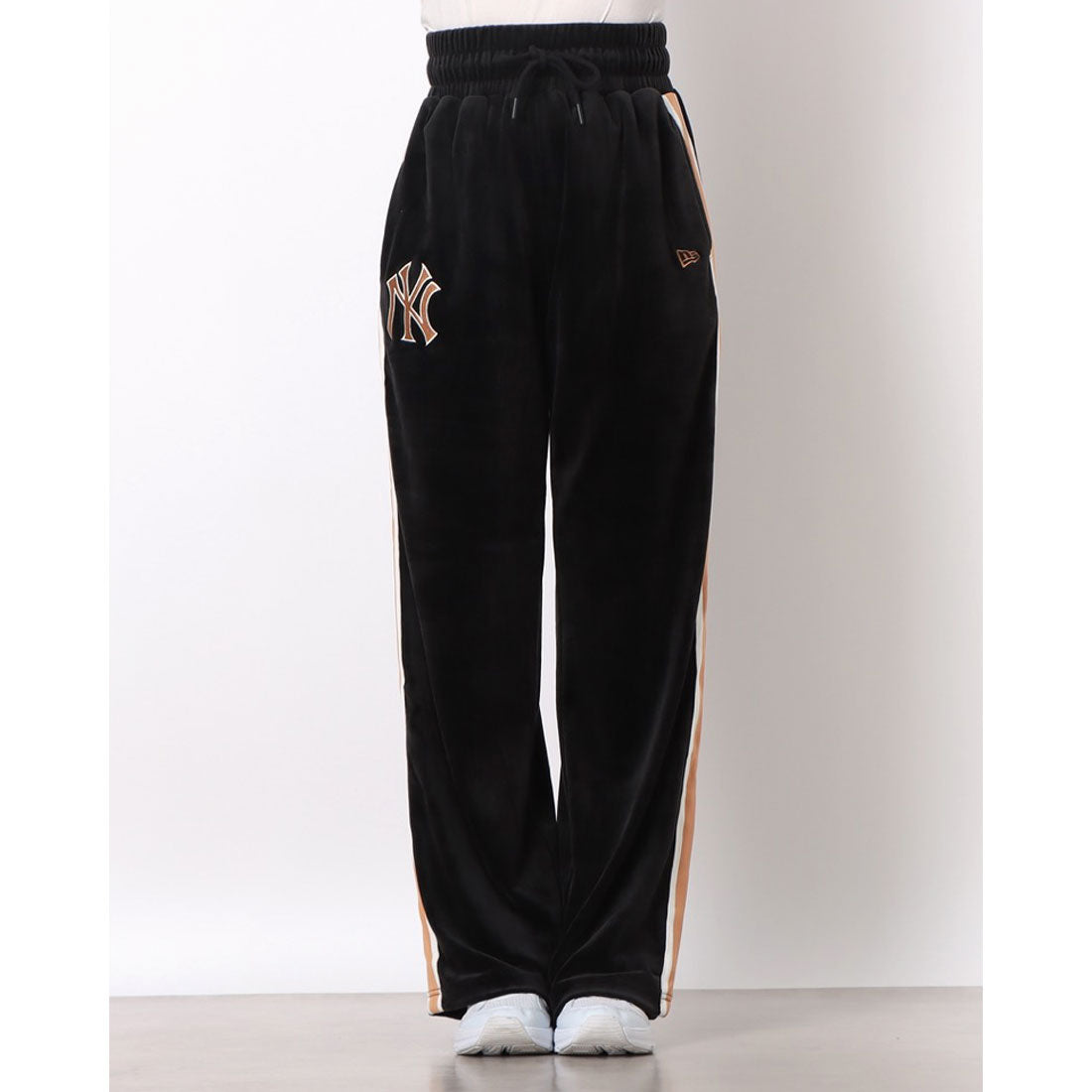 ニューエラ NEW ERA NEW ERA ニューエラ レディース ベロア トラック ロングパンツ MLB VELOUR TRCK PANT (NY ブラック) NY ブラック